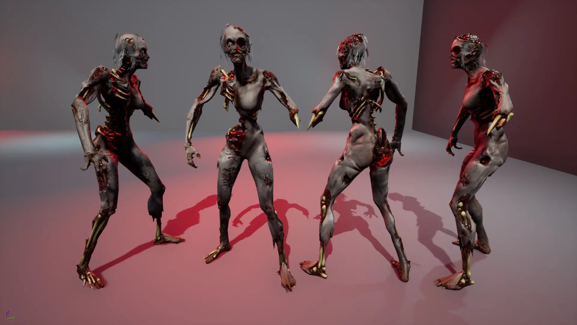 Zombies Savaged Horde - Low Poly - PBR - Extreme Decay