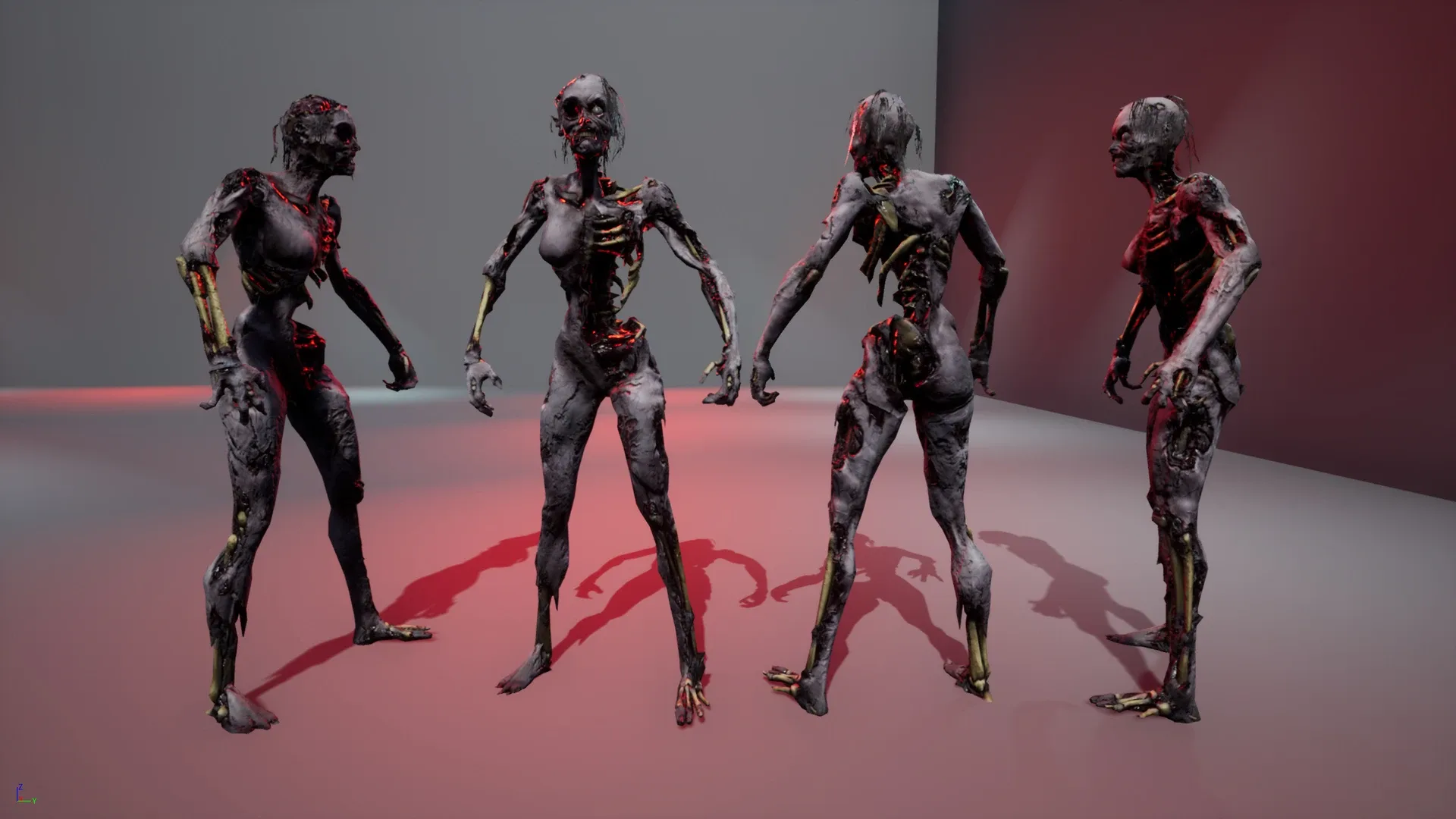 Zombies Savaged Horde - Low Poly - PBR - Extreme Decay
