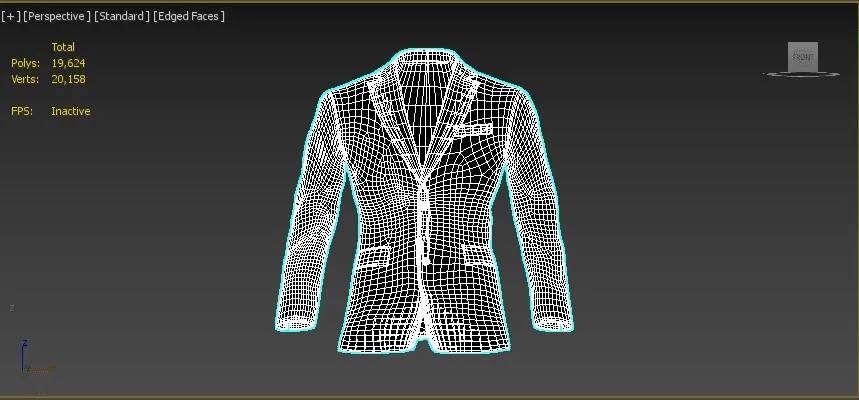 Suit Jacket Low poly