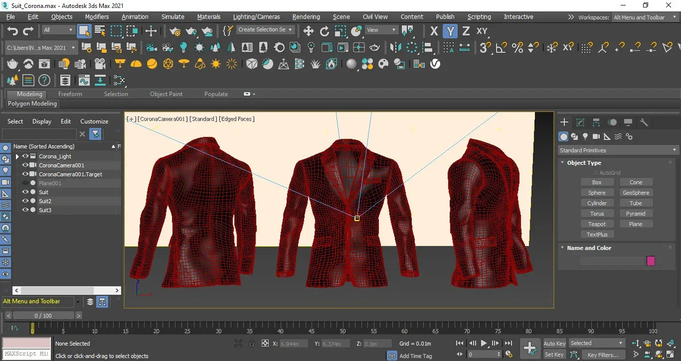 Suit Jacket Low poly