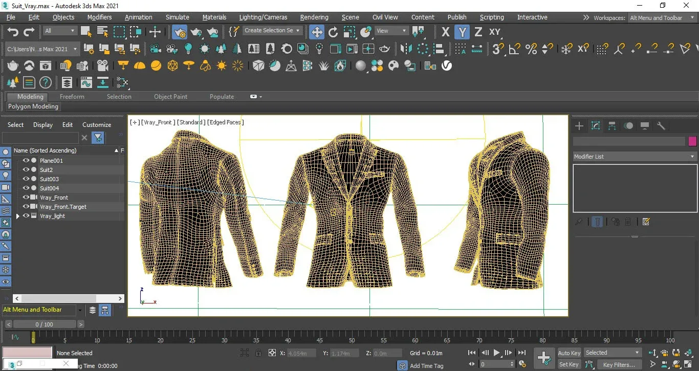 Suit Jacket Low poly