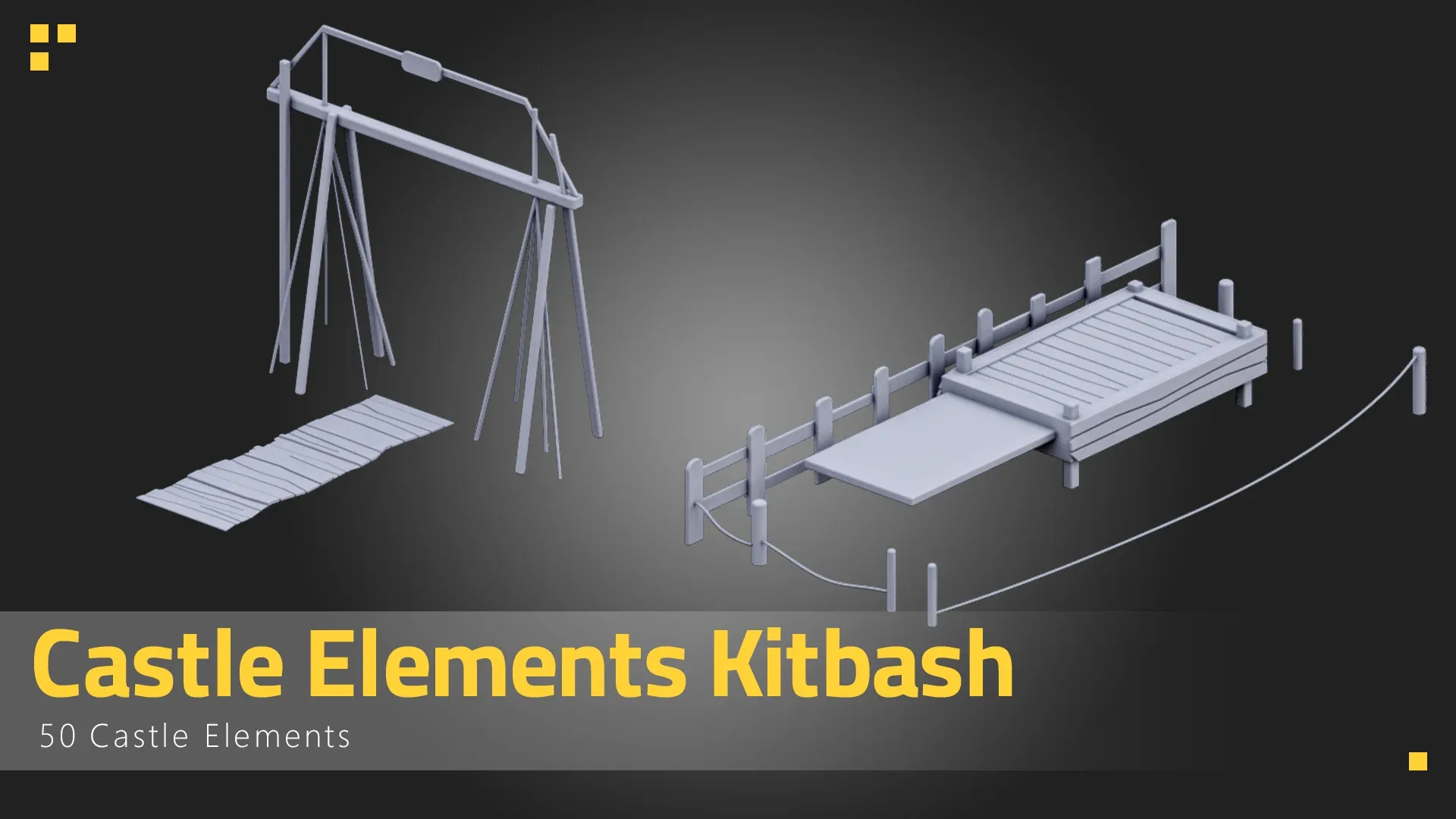 50 Castle Elements Kitbash