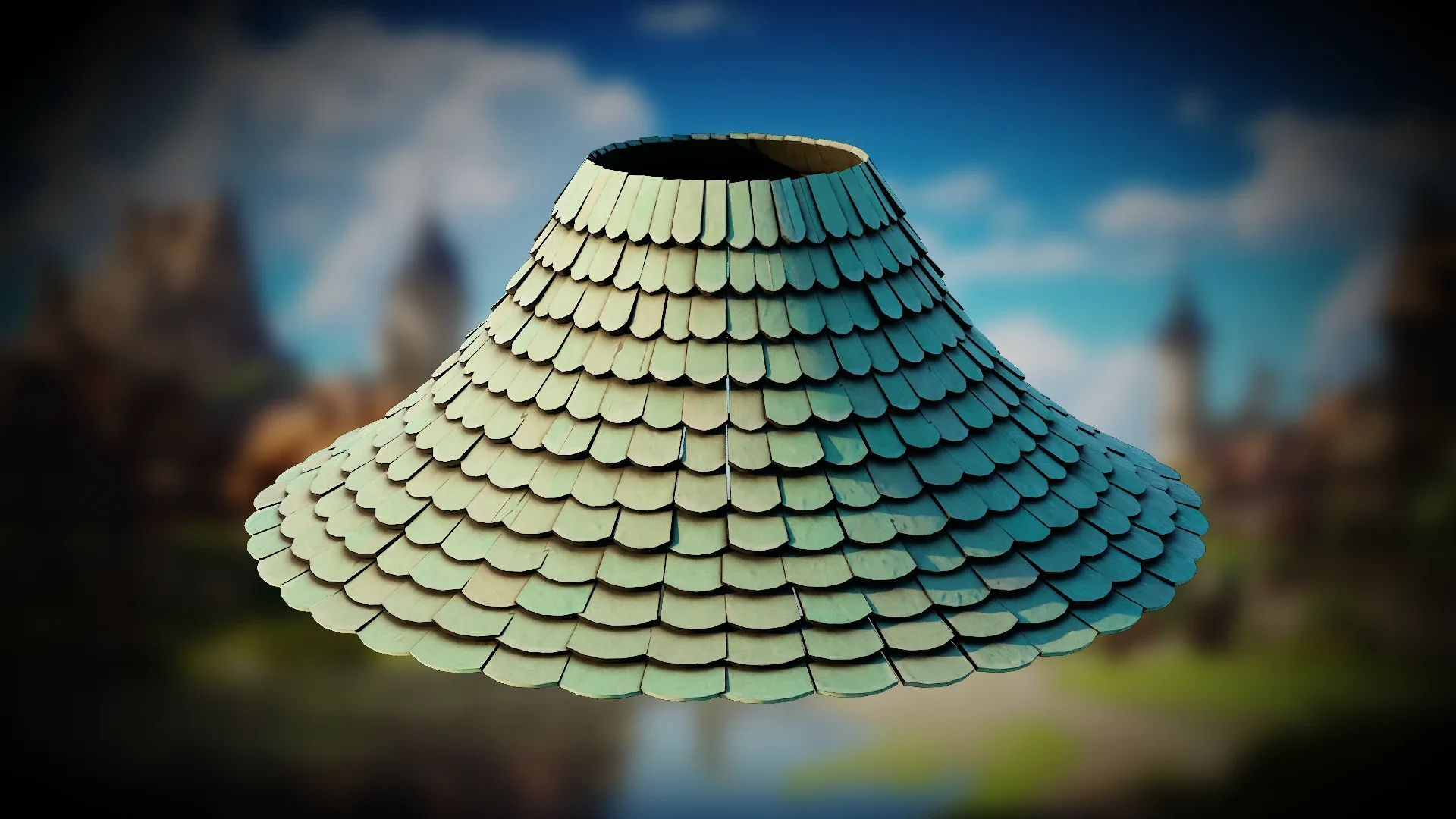 Blender 4 Roof Tile Procedural Geometry Node