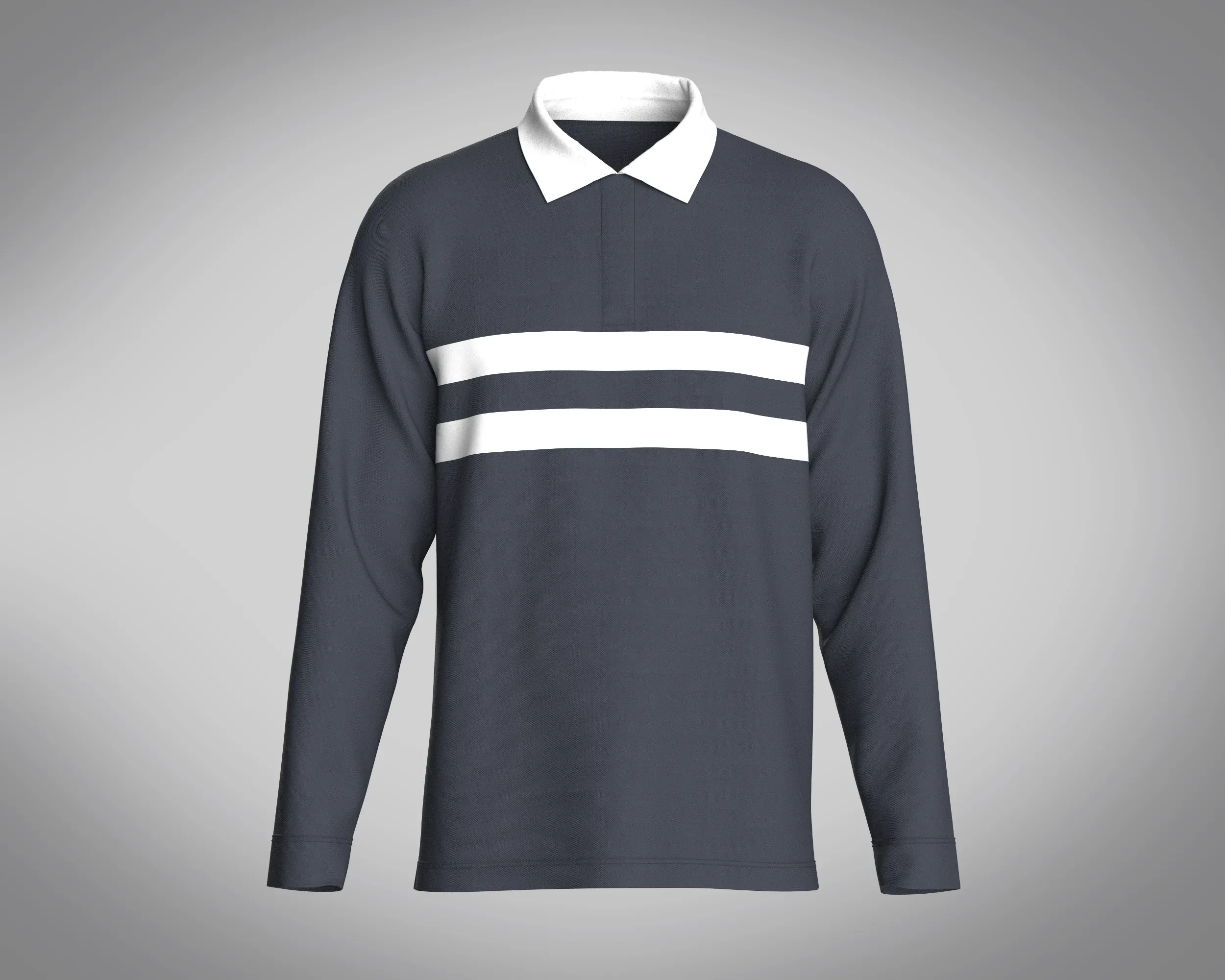 Mens Blue and White Polo | Marvelous / Clo3d / obj / fbx