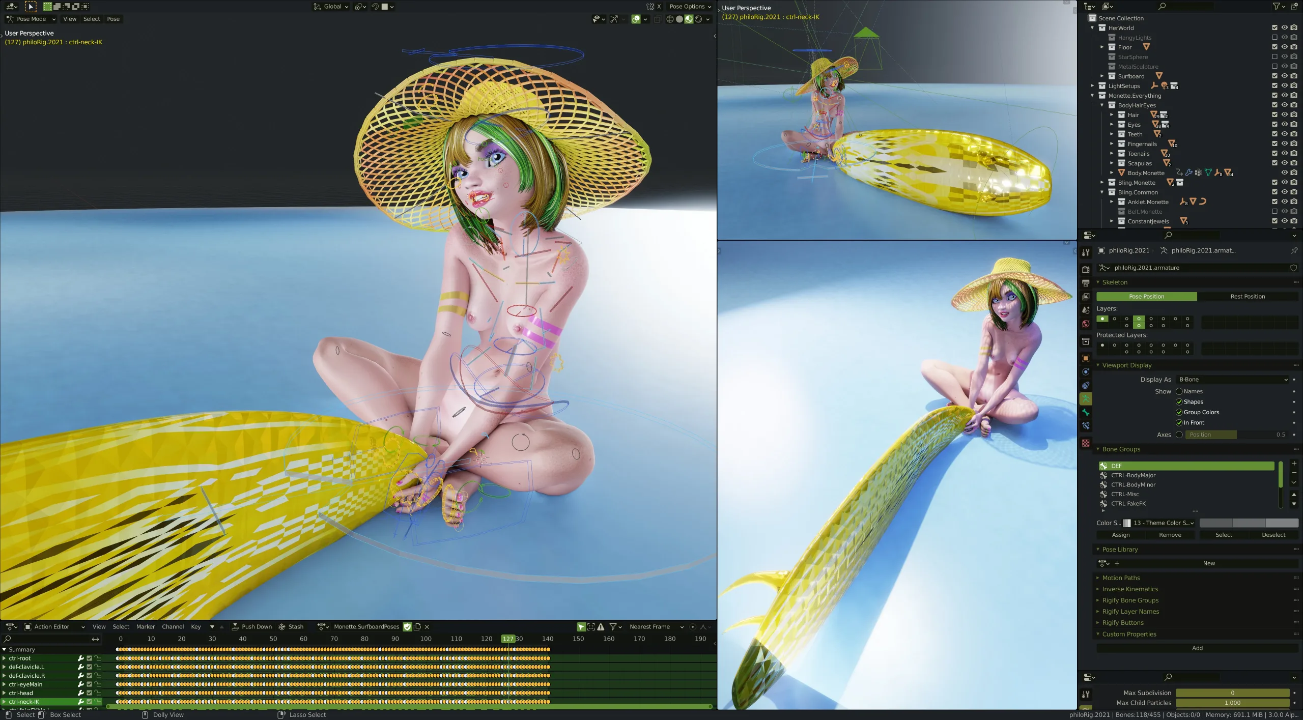 Rigging Nude Females in Blender - Tutorial Megapack