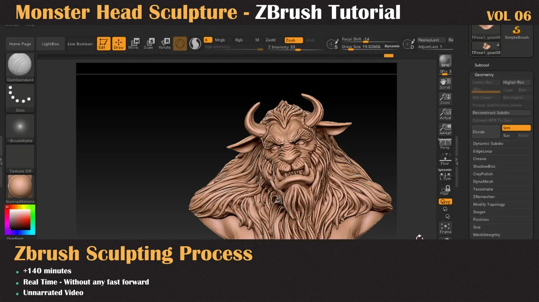 Monster Head - ZBrush Sculpture Series Vol6