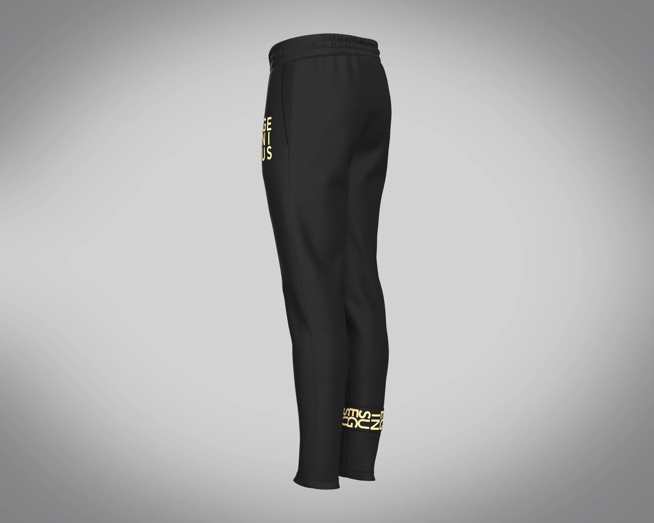 Mens Black And Gold Pant | Marvelous / Clo3d / obj / fbx