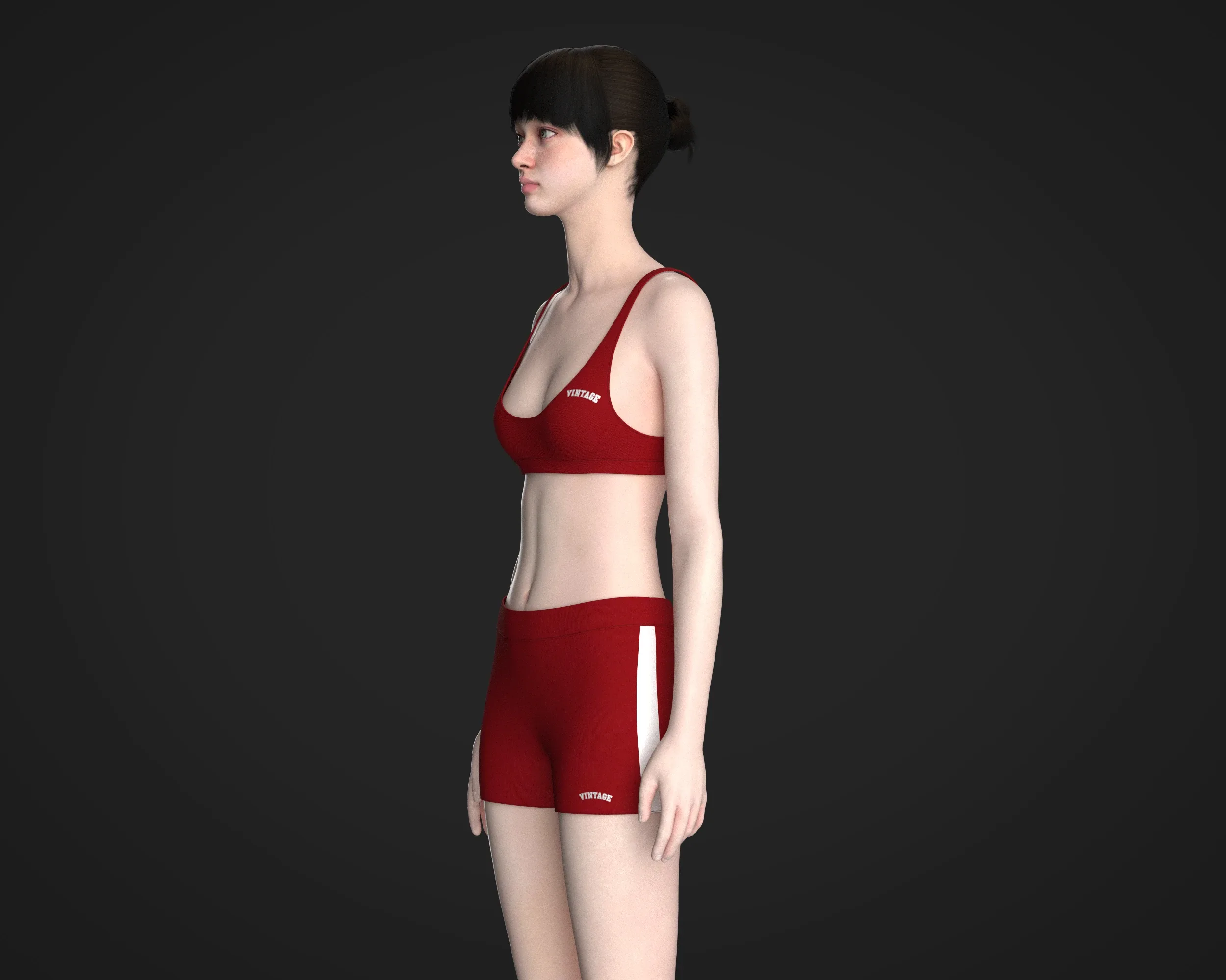 Ladies Bralette With Shorts | Marvelous / Clo3d / obj / fbx