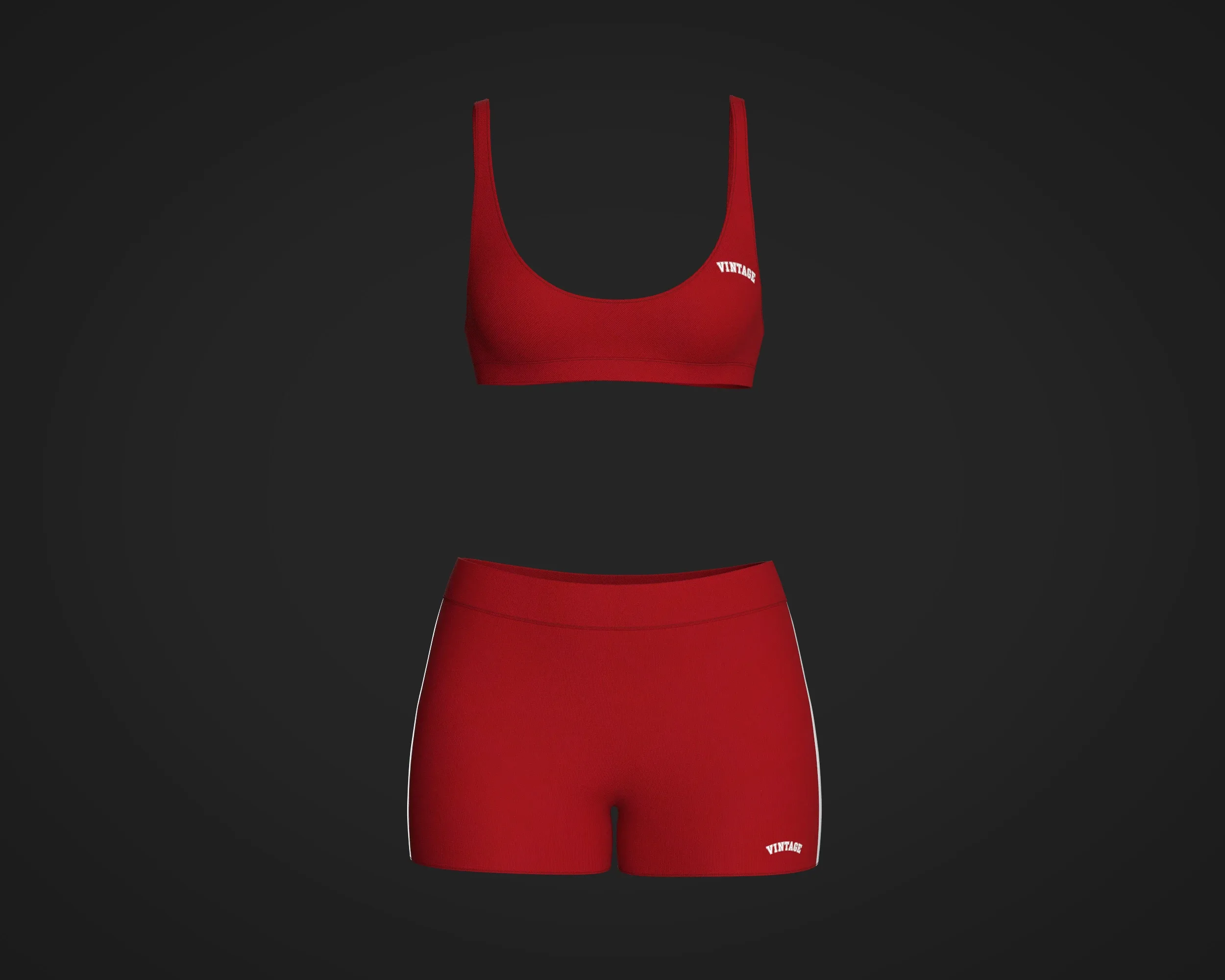 Ladies Bralette With Shorts | Marvelous / Clo3d / obj / fbx