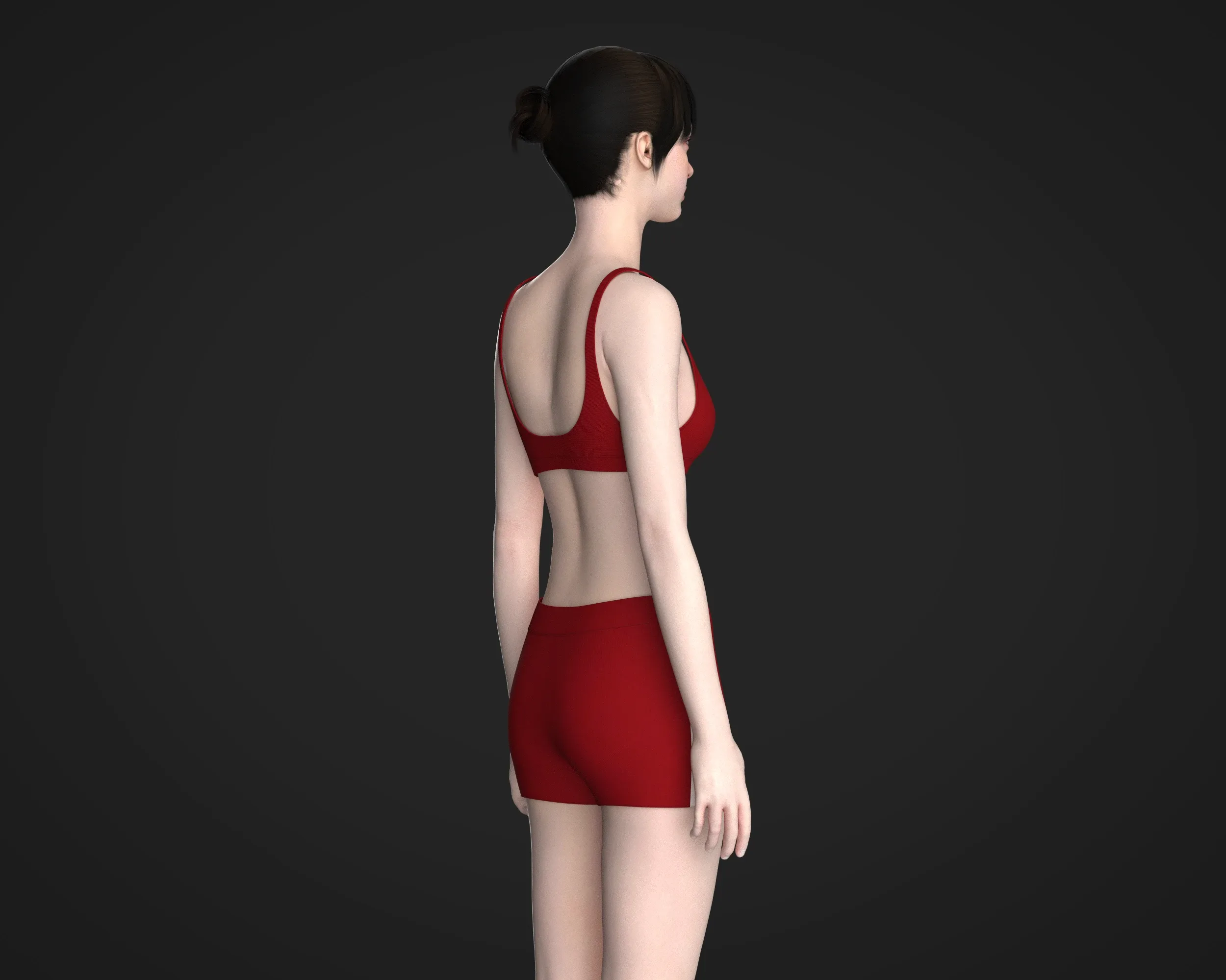 Ladies Bralette With Shorts | Marvelous / Clo3d / obj / fbx