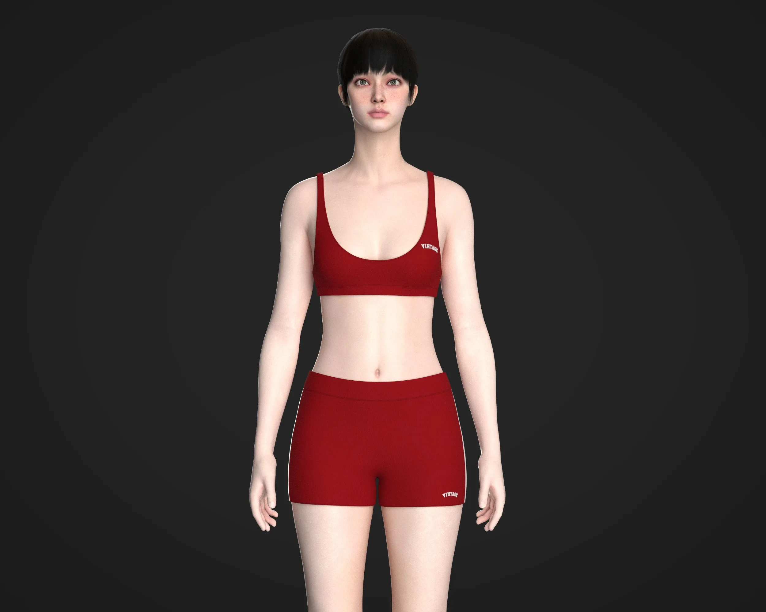 Ladies Bralette With Shorts | Marvelous / Clo3d / obj / fbx