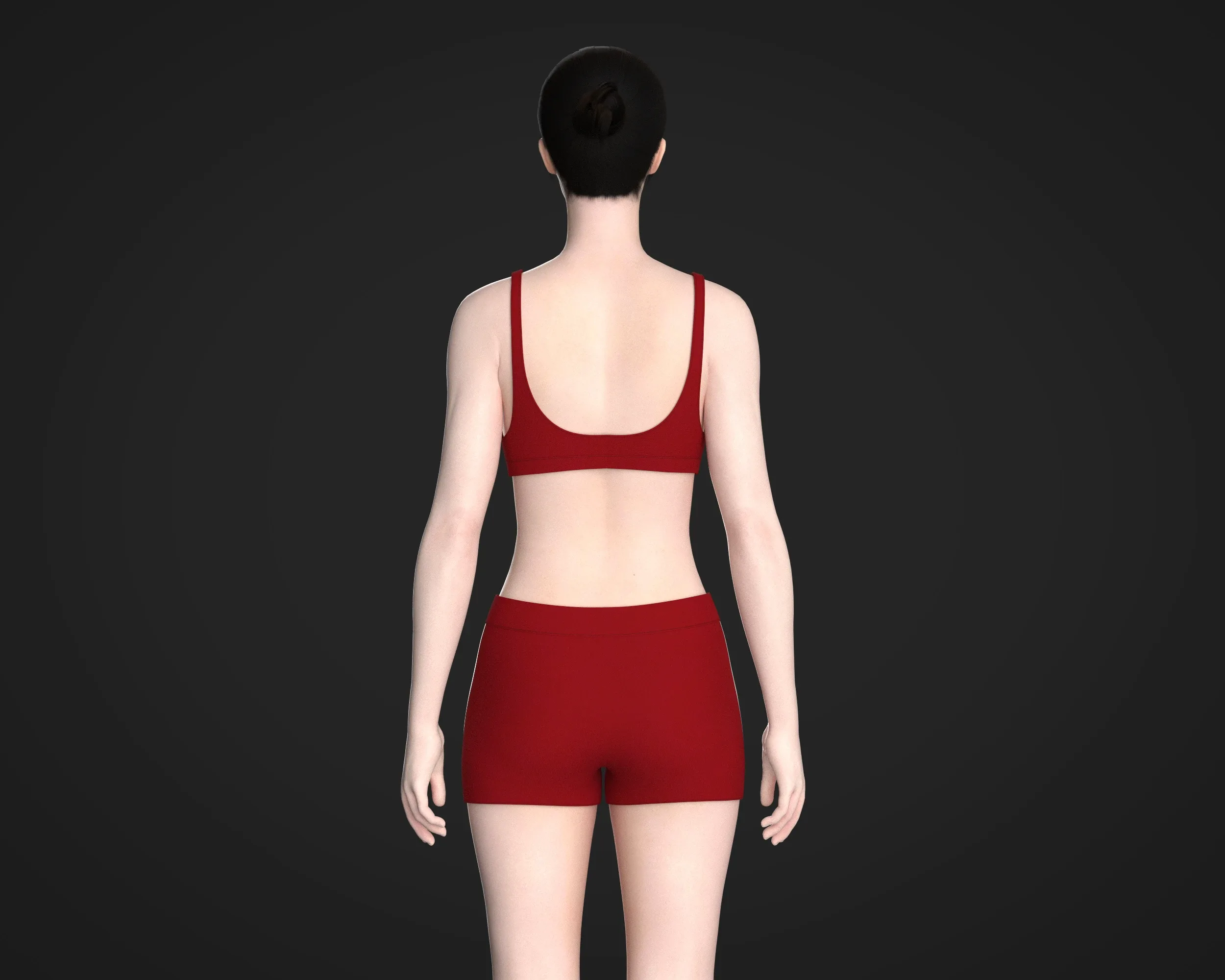 Ladies Bralette With Shorts | Marvelous / Clo3d / obj / fbx