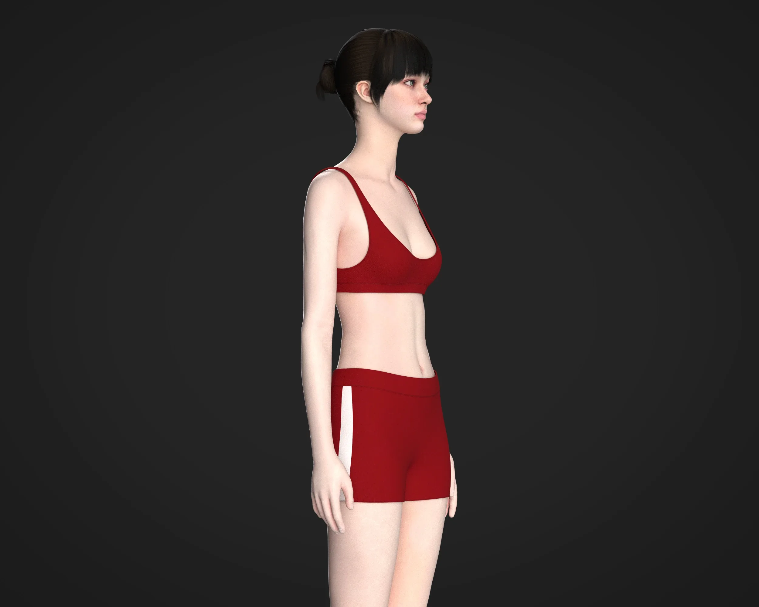 Ladies Bralette With Shorts | Marvelous / Clo3d / obj / fbx