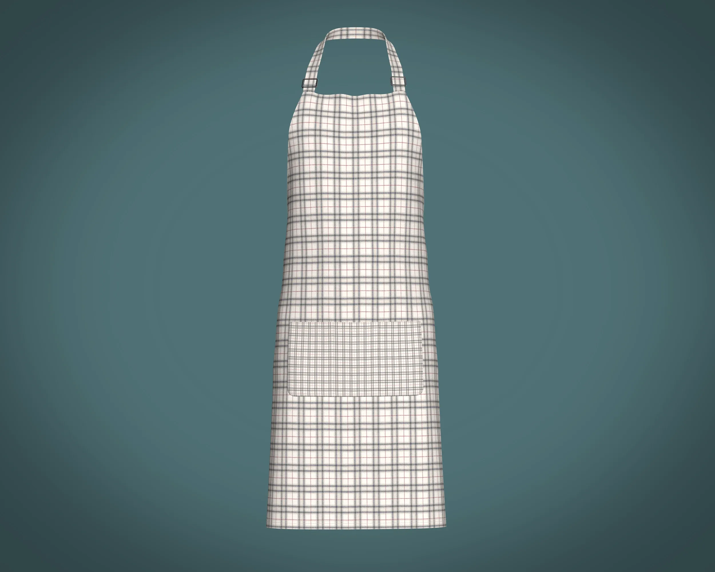 Apron - Checked V2 | Marvelous / Clo3d / obj / fbx