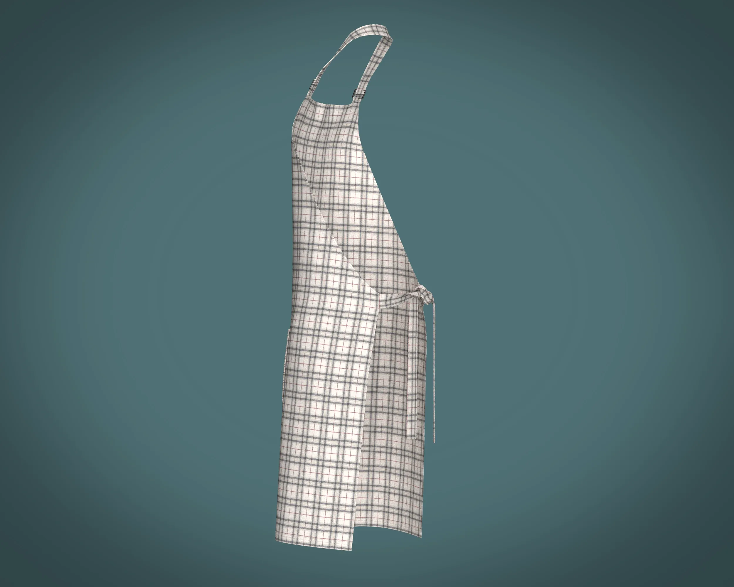 Apron - Checked V2 | Marvelous / Clo3d / obj / fbx