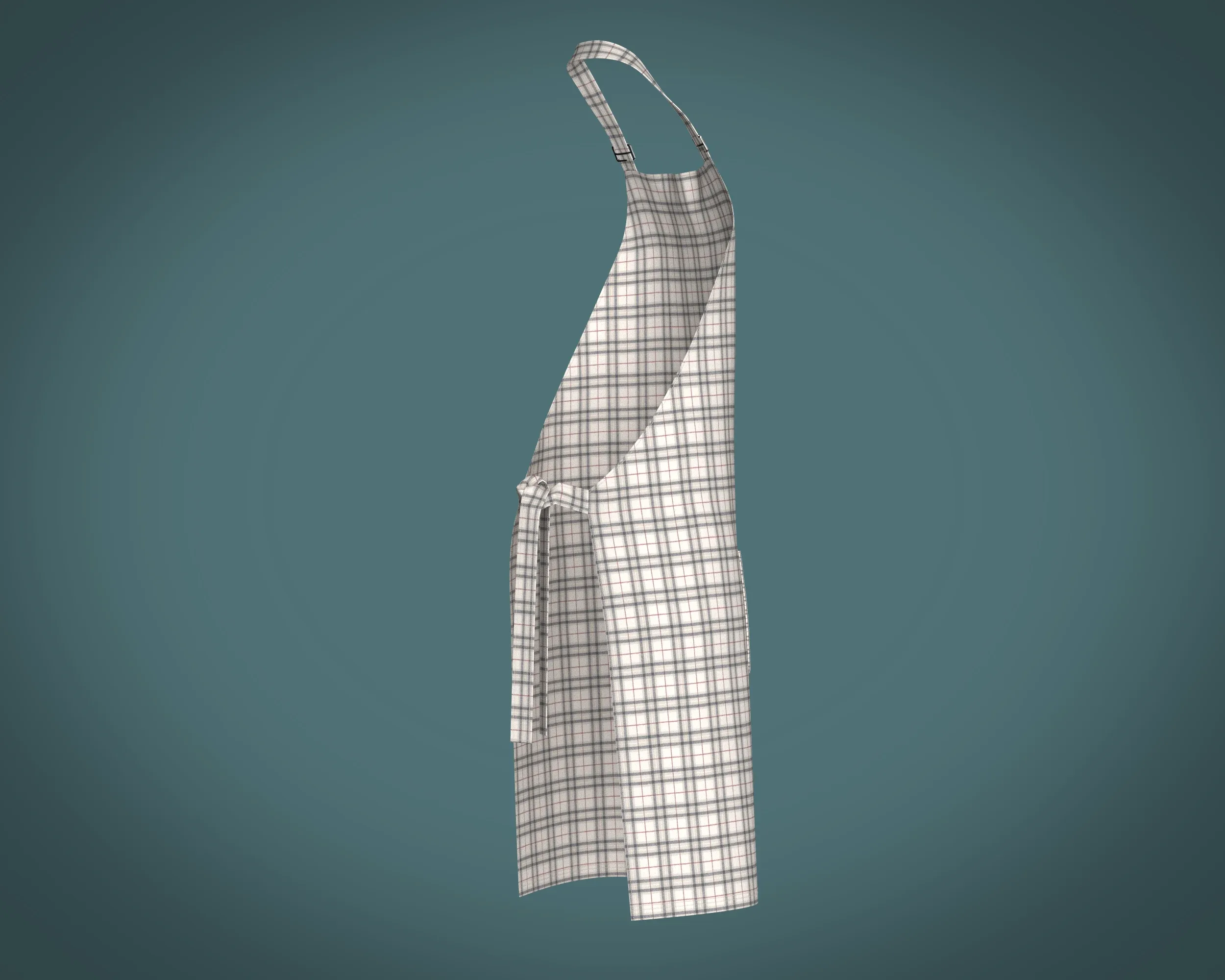 Apron - Checked V2 | Marvelous / Clo3d / obj / fbx