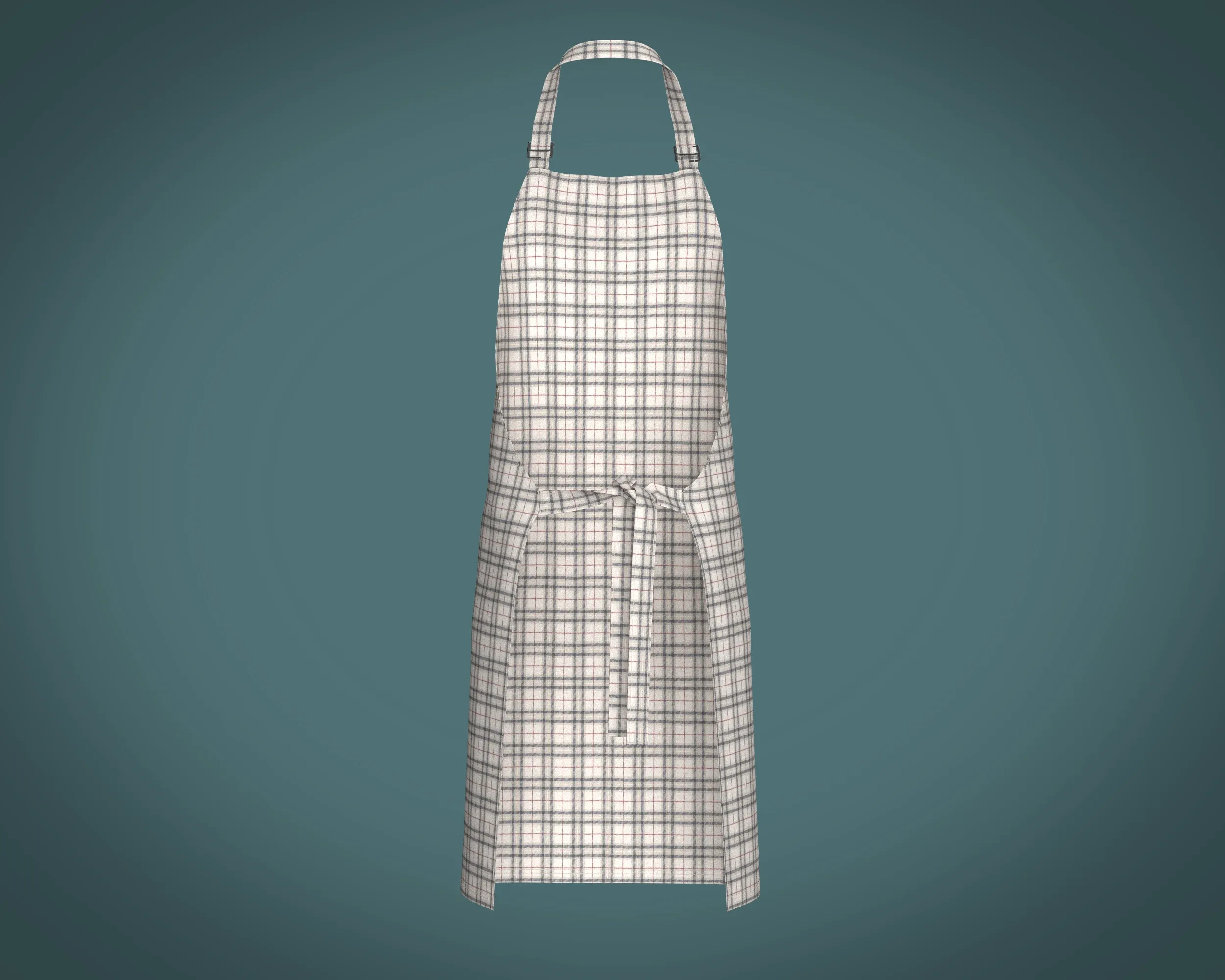 Apron - Checked V2 | Marvelous / Clo3d / obj / fbx