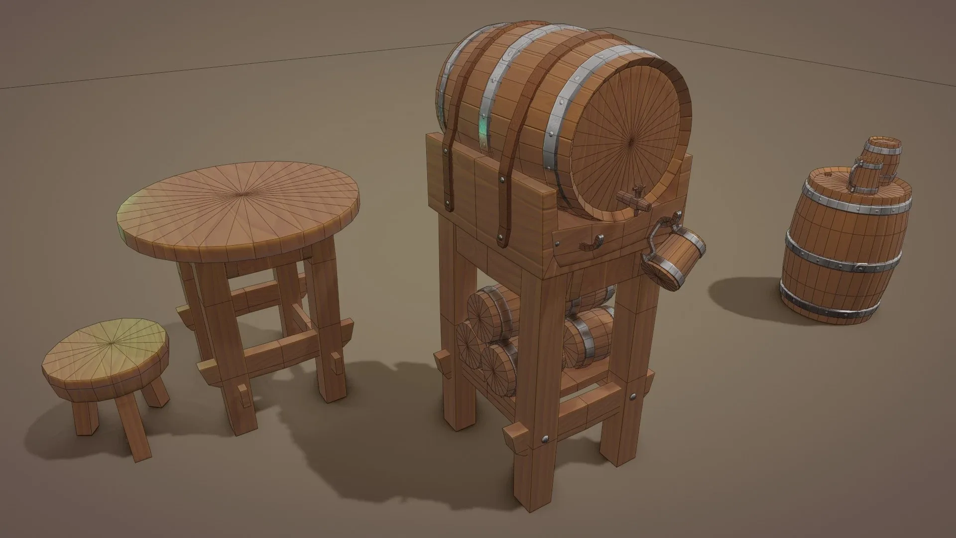 Tavern barrel set