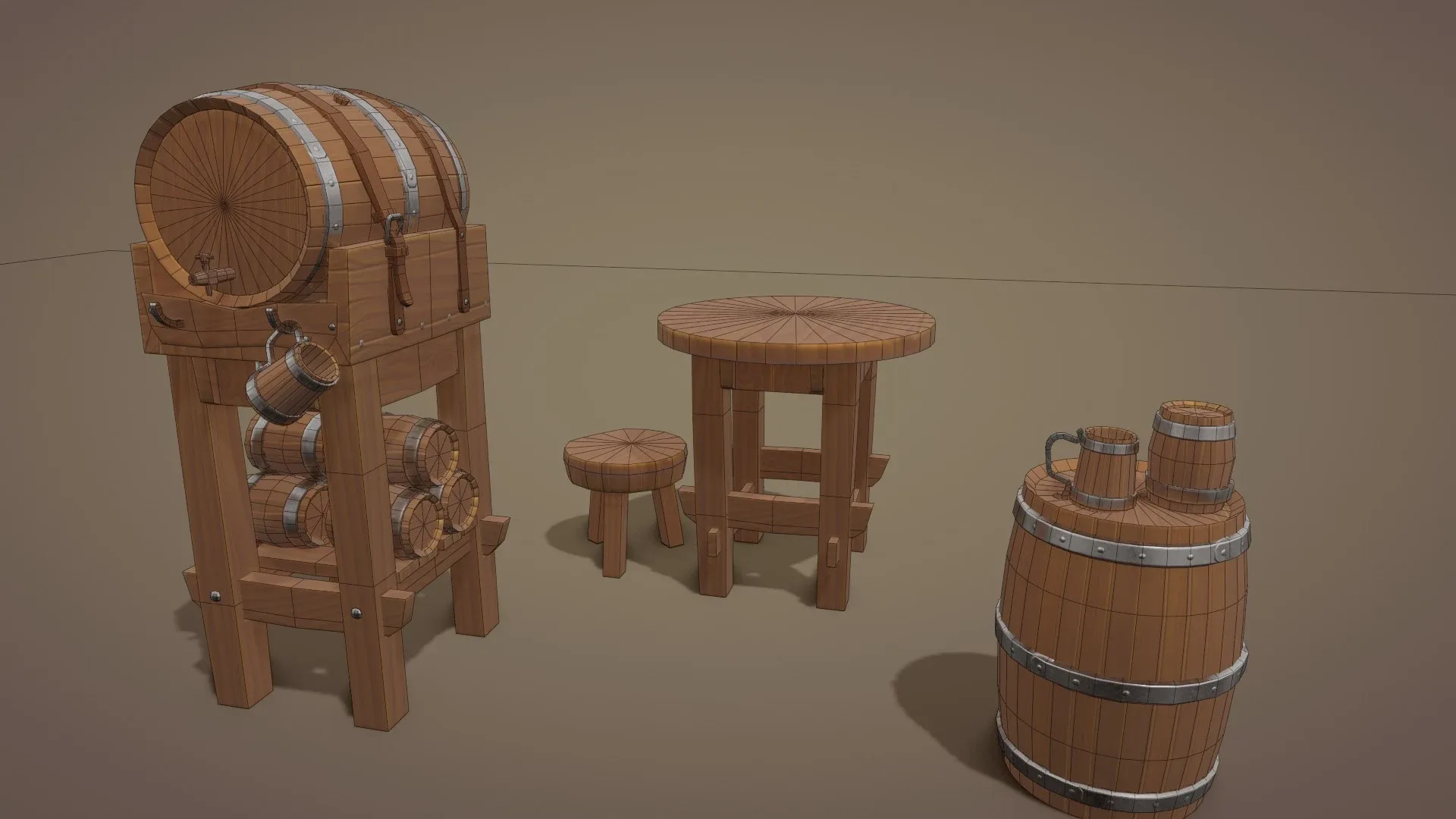 Tavern barrel set