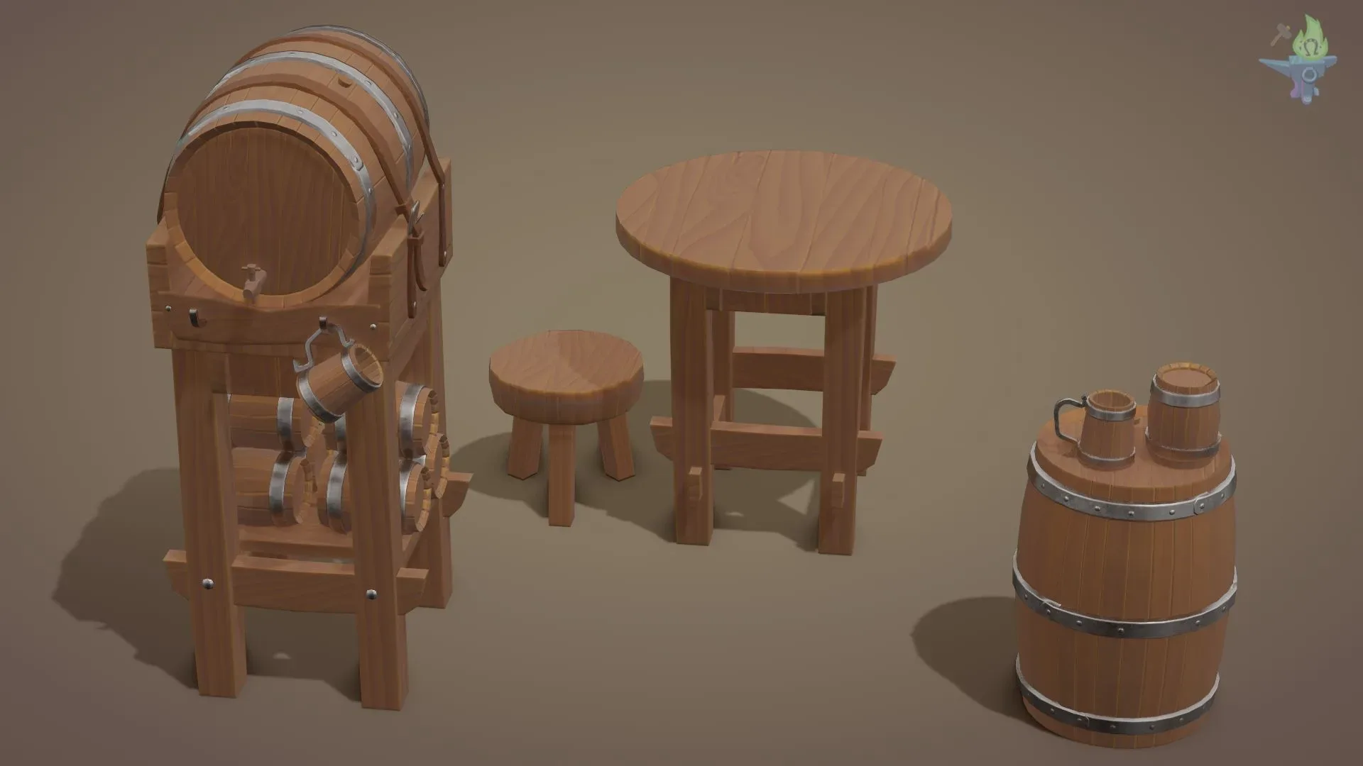 Tavern barrel set