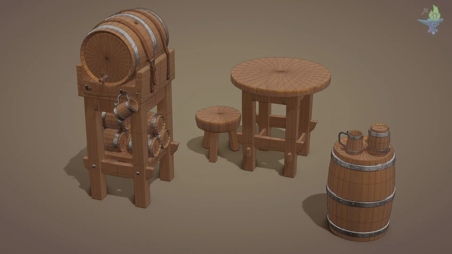 Tavern barrel set