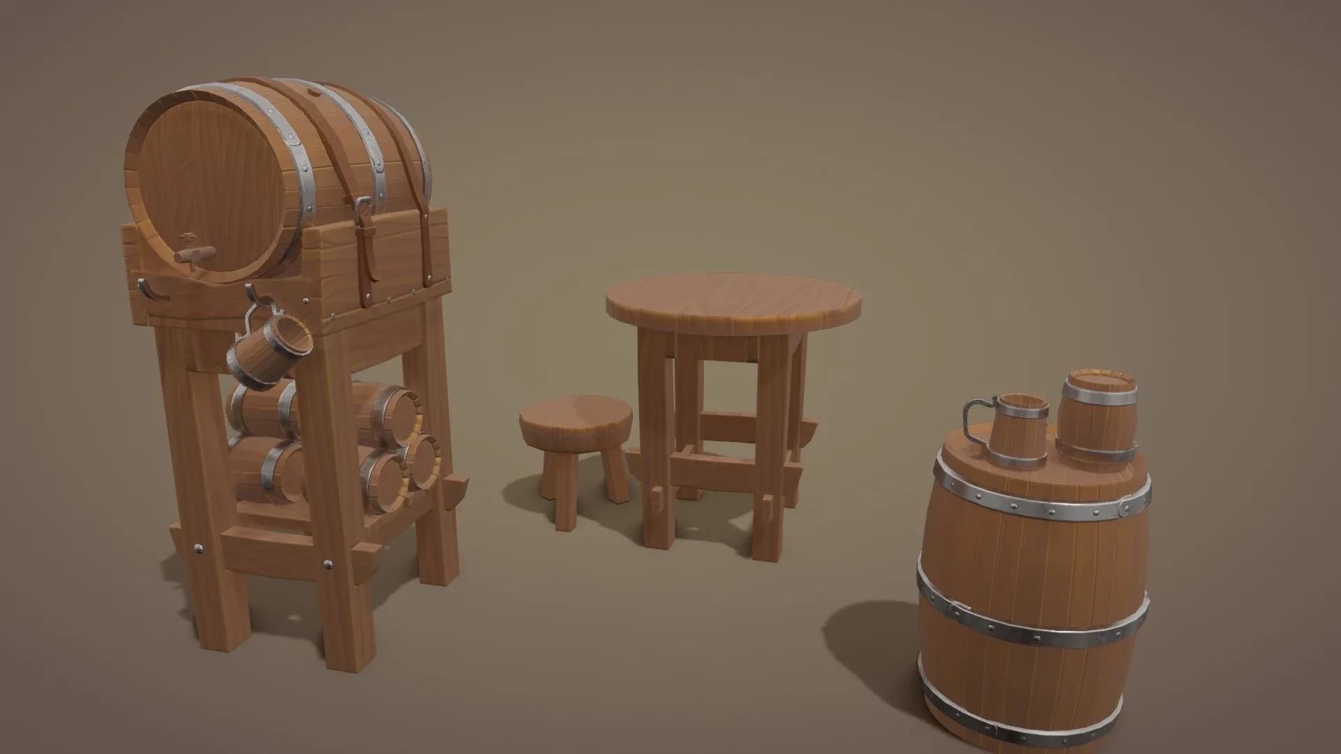 Tavern barrel set