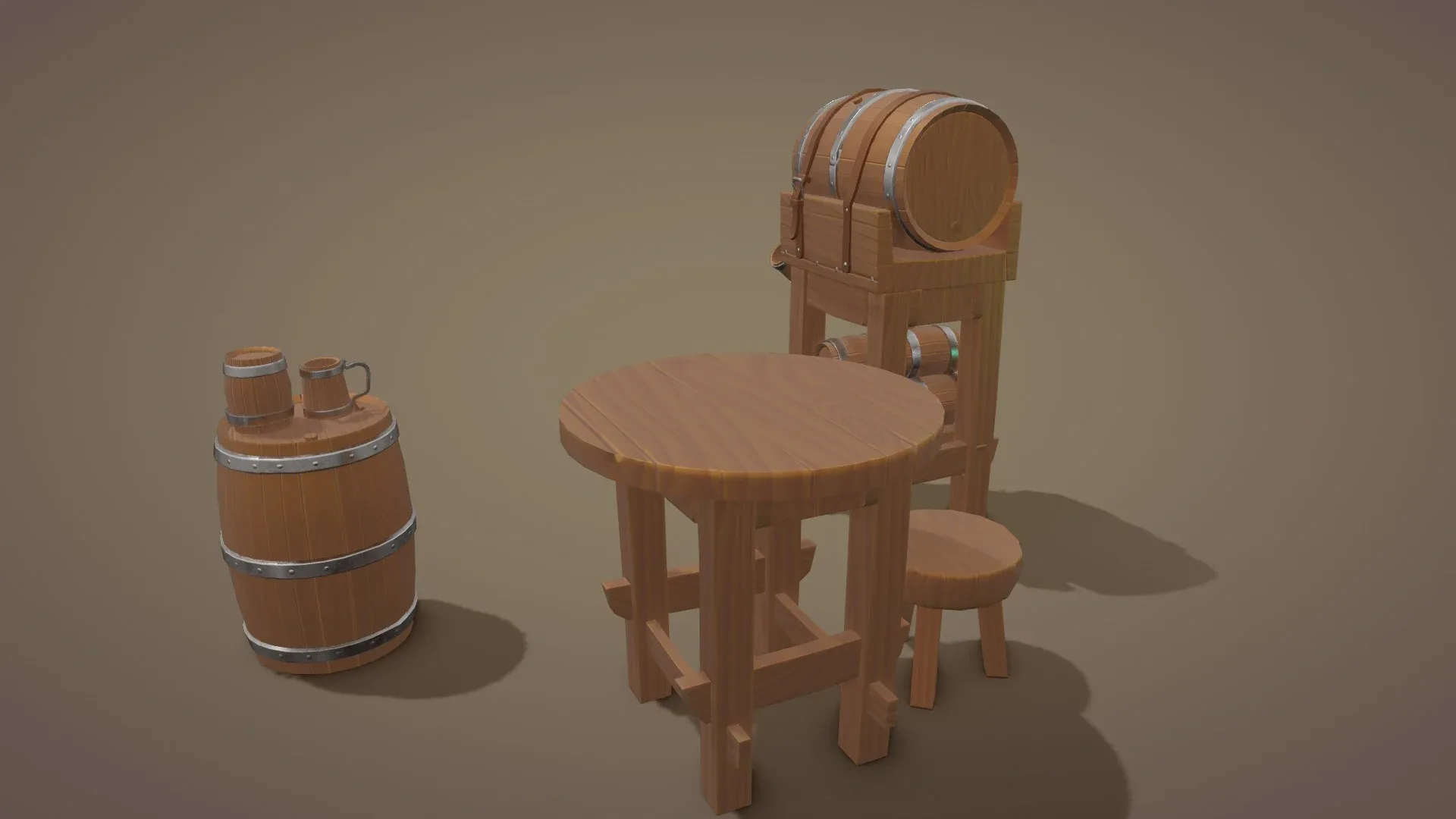 Tavern barrel set