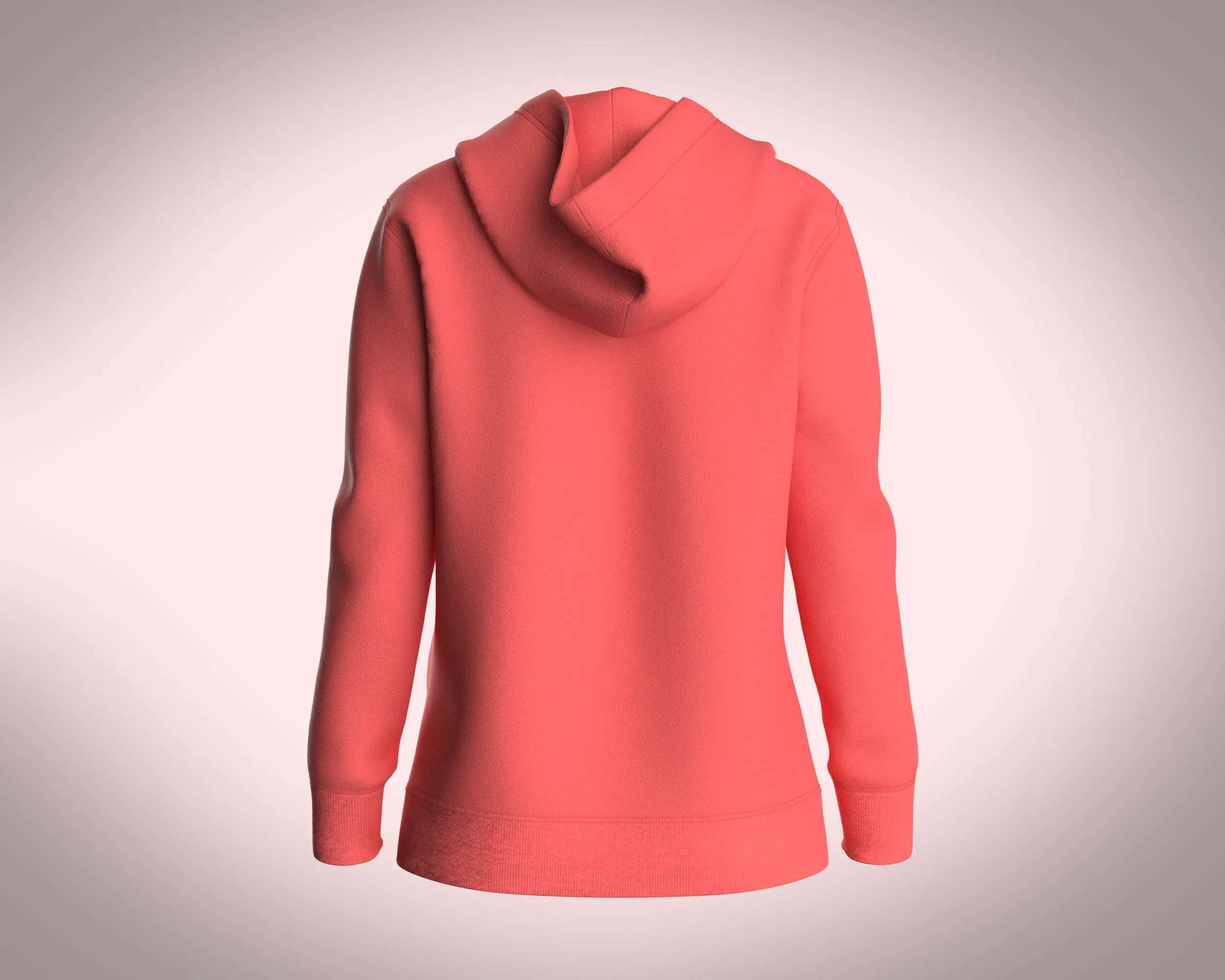 Girls Zipper Hoodie - Red | Marvelous / Clo3d / obj / fbx