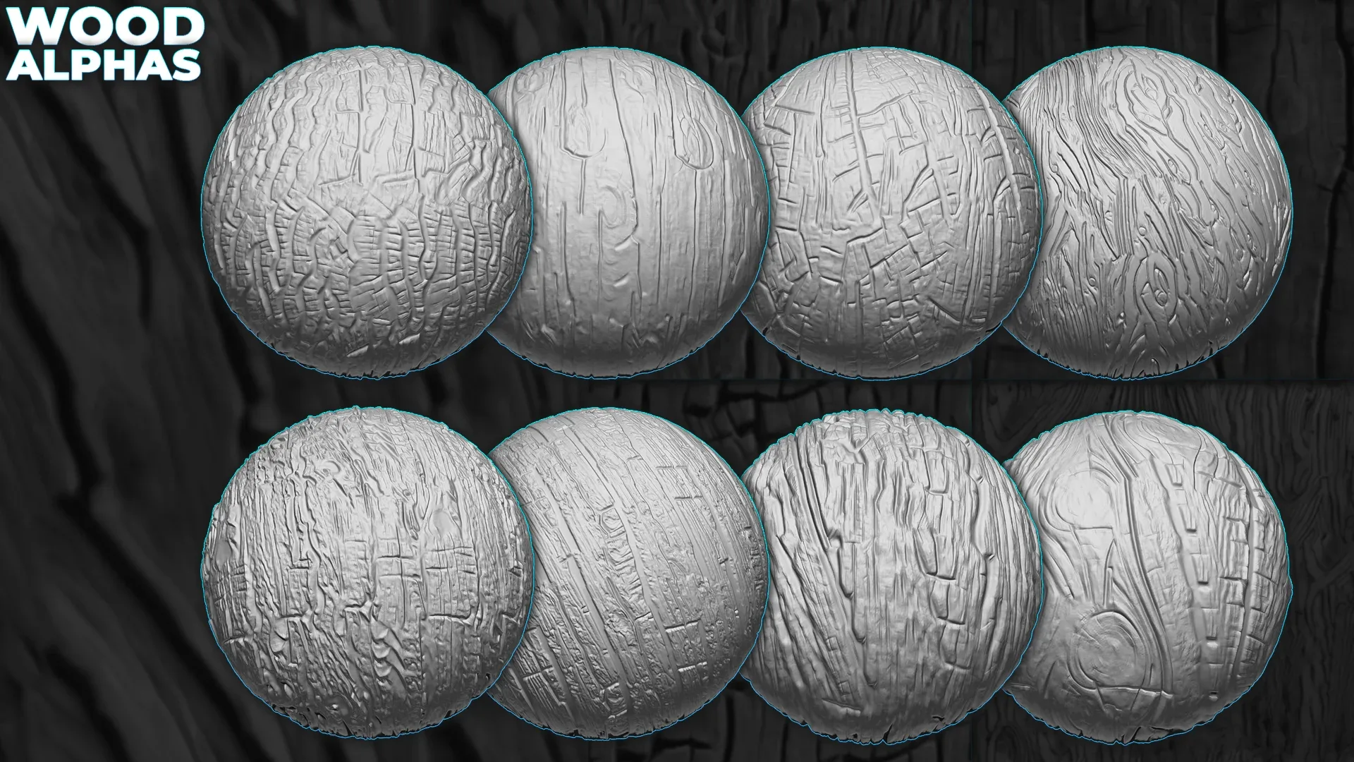 450+ Wood Displacement Map (Alphas) for ZBrush, Blender vol.11