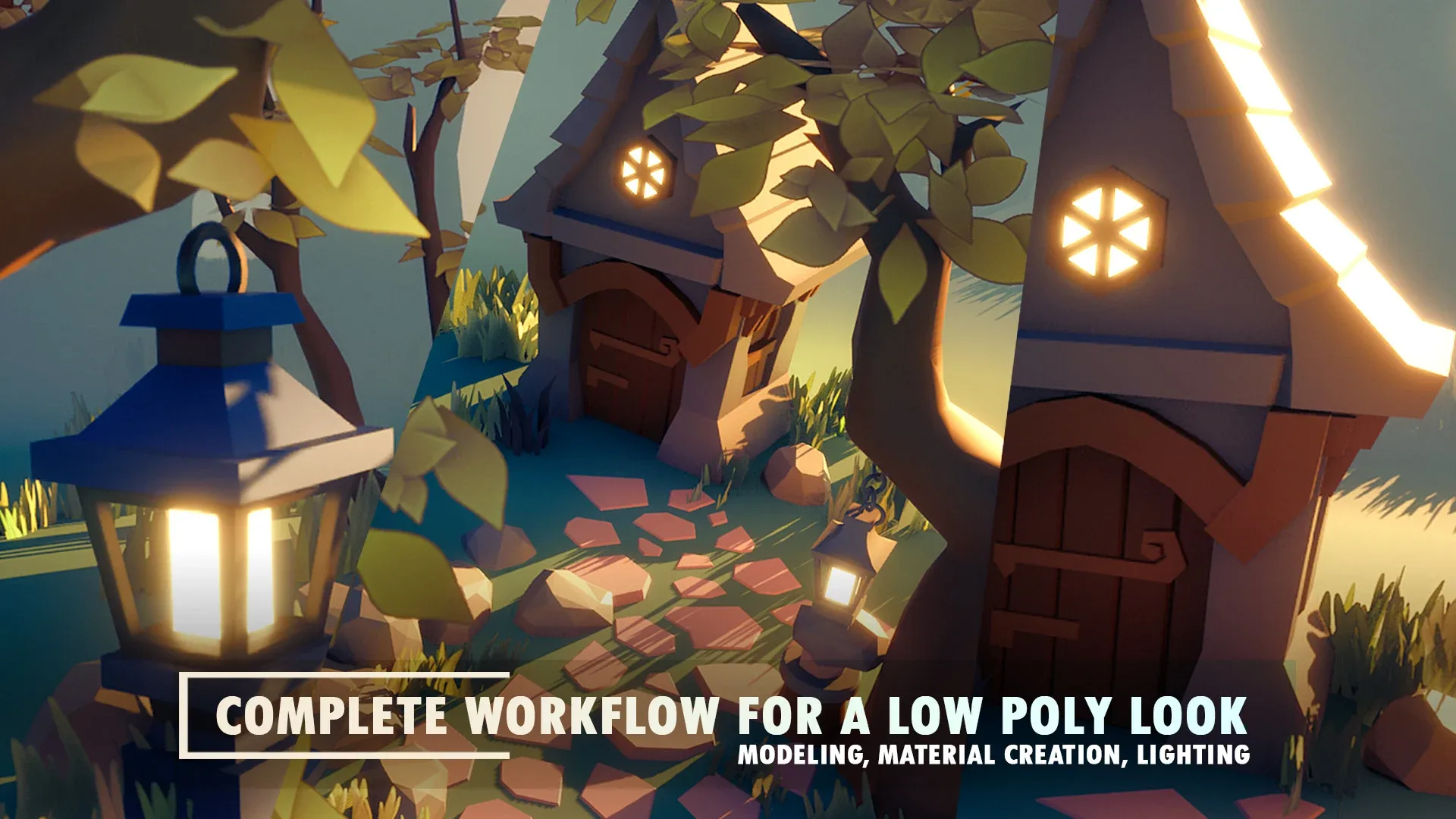 Stylized Low Poly Outdoor Environment Course in Unreal 5