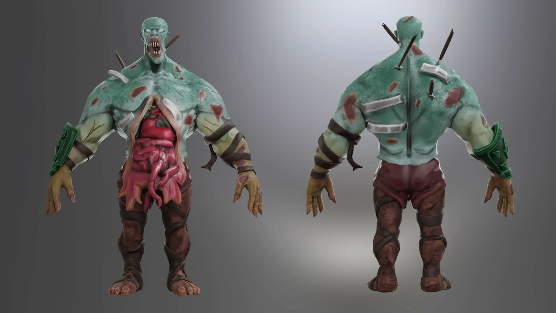 Animated Stylized Low Poly Game Ready Zombie