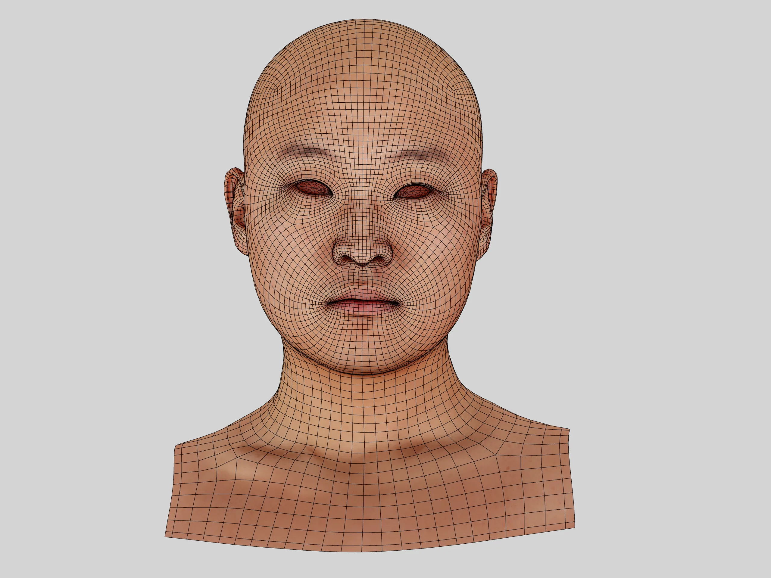 Retopologized 3D Head | Dokuro Konyo