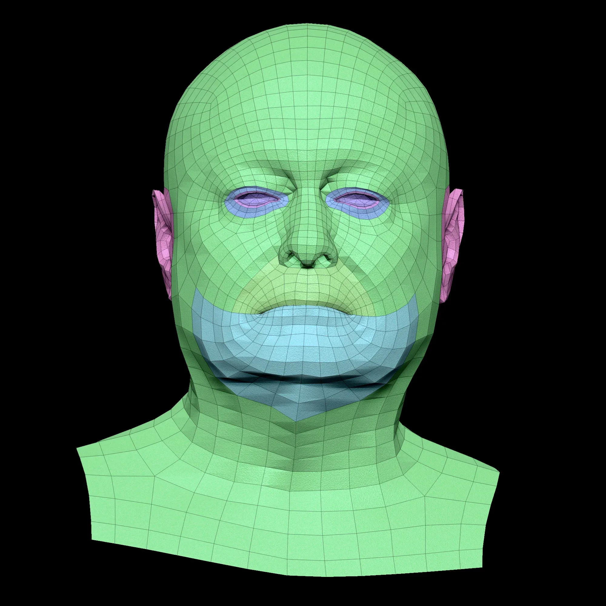 Retopologized 3D Head | Riley Evans