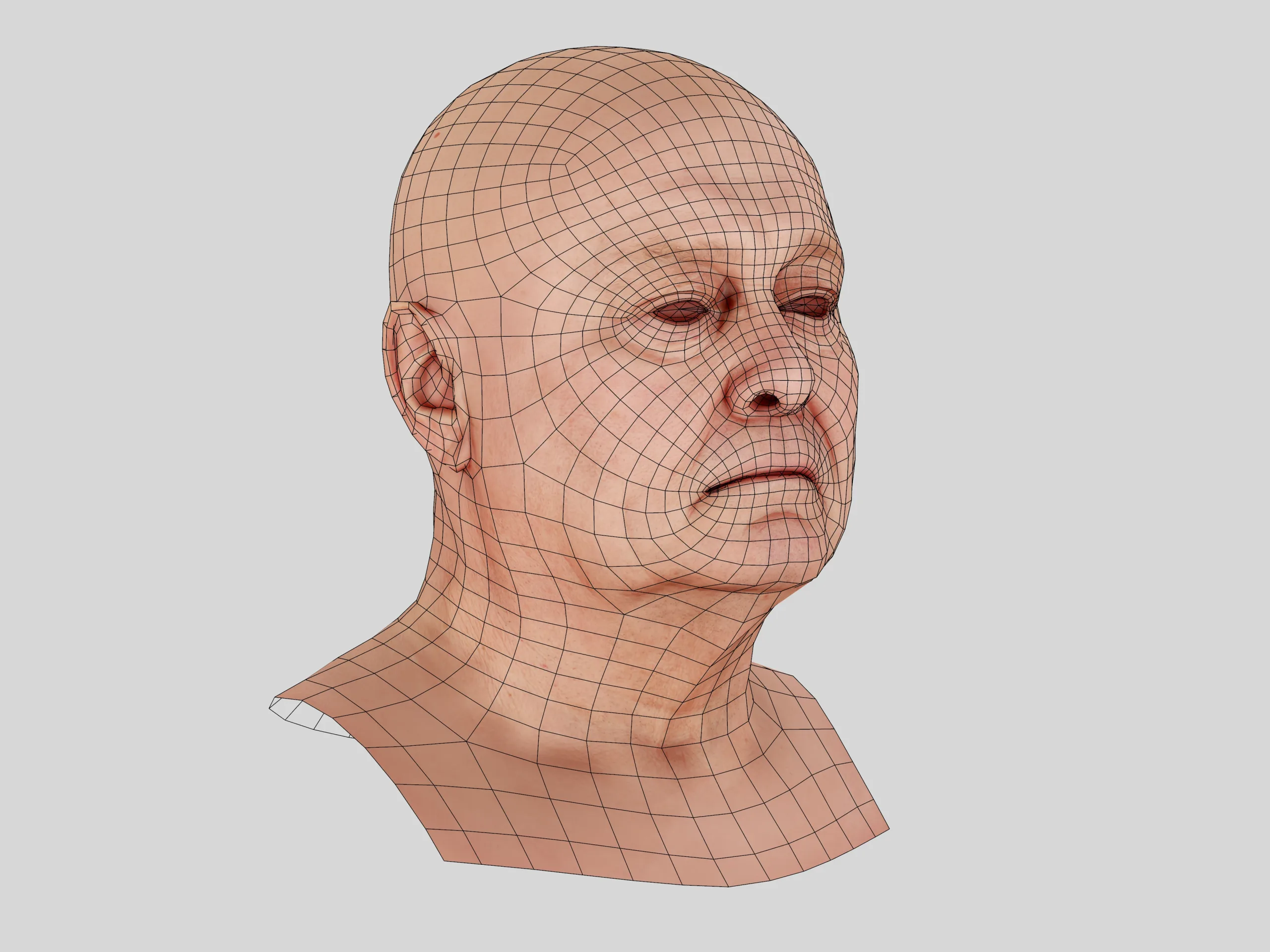 Retopologized 3D Head | Riley Evans