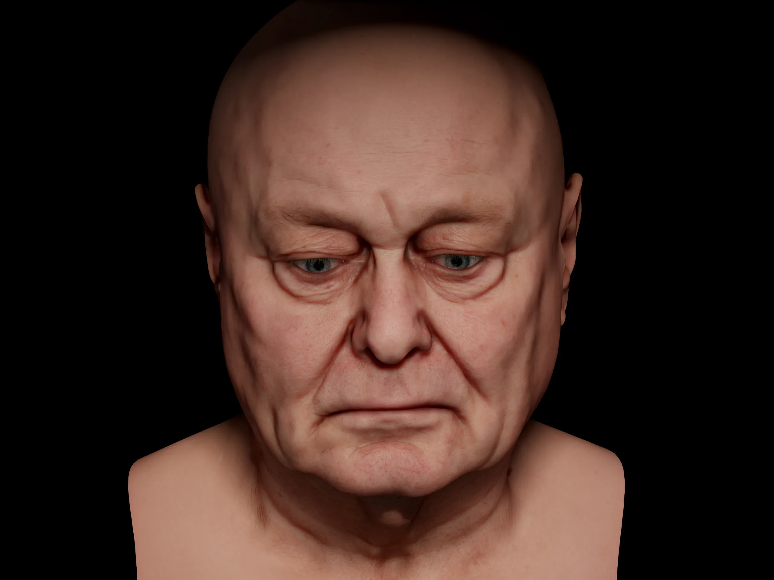 Retopologized 3D Head | Riley Evans