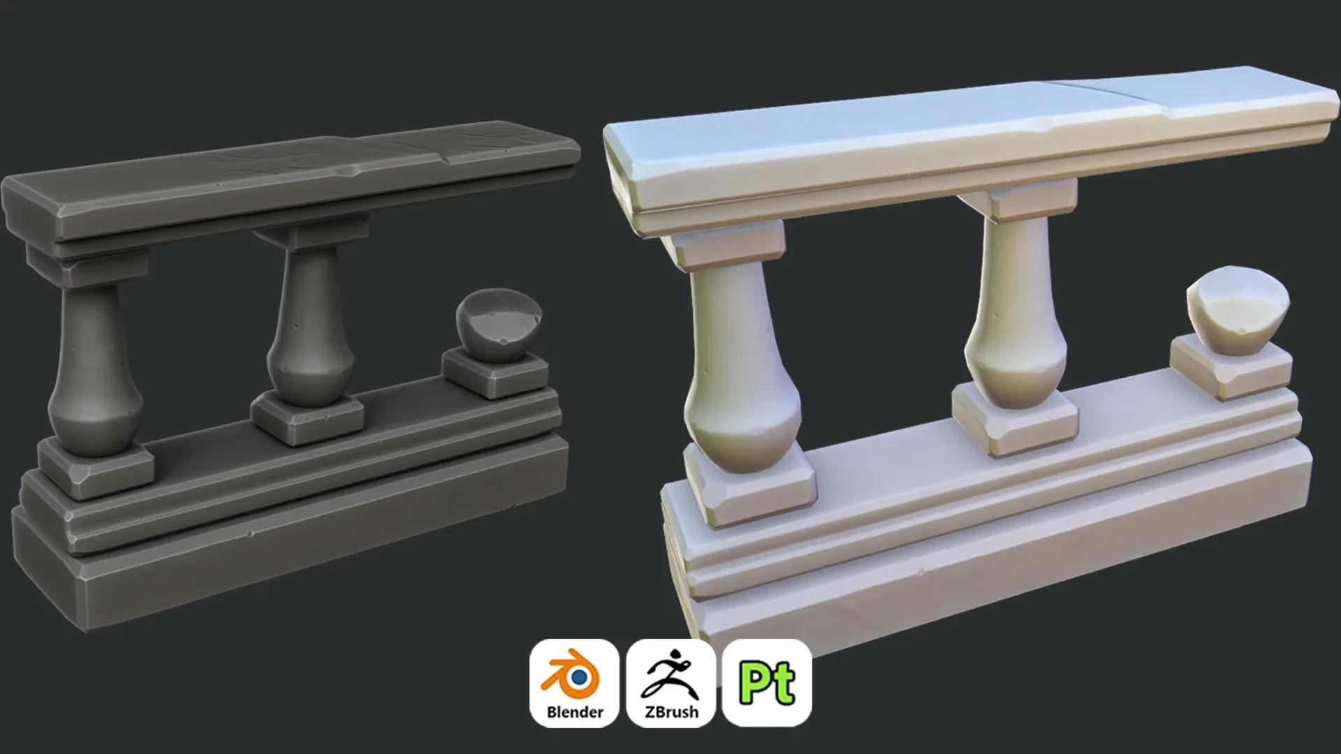 Stylized Stair Railings For Games 3D Art / Tutorial