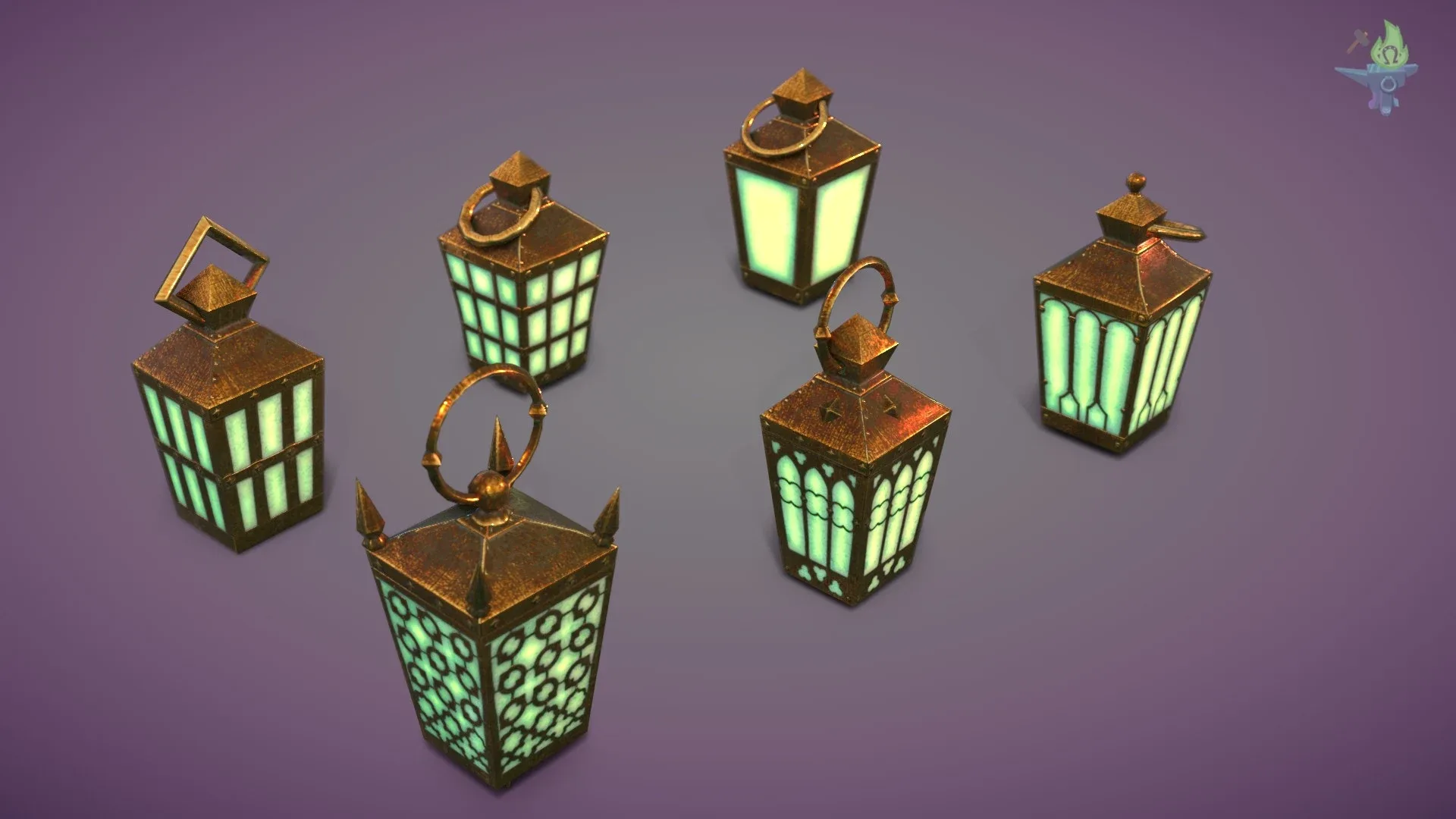 6 Hand Lanterns Set