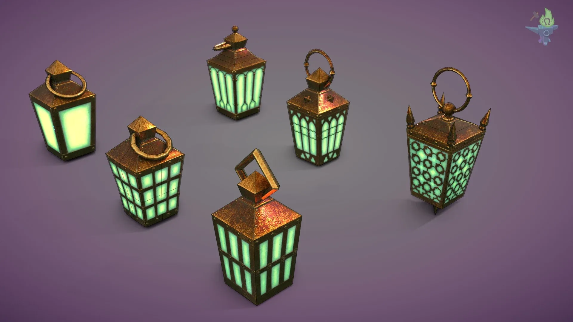 6 Hand Lanterns Set