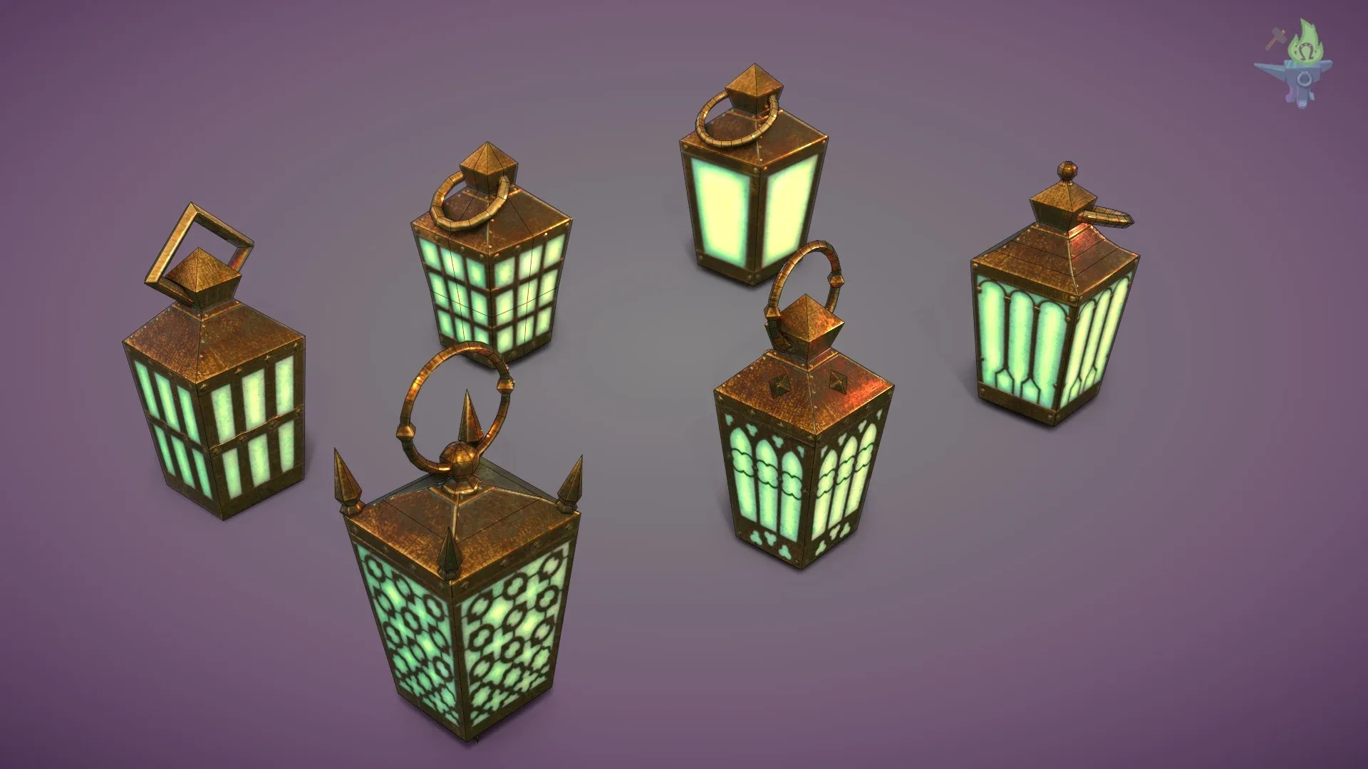 6 Hand Lanterns Set