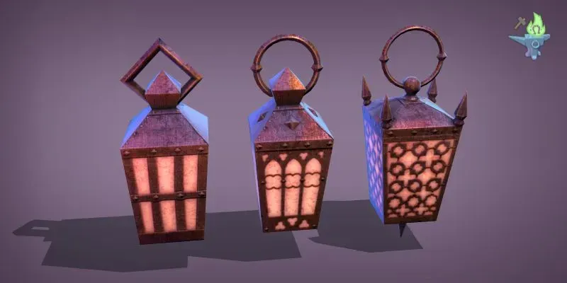 6 Hand Lanterns Set