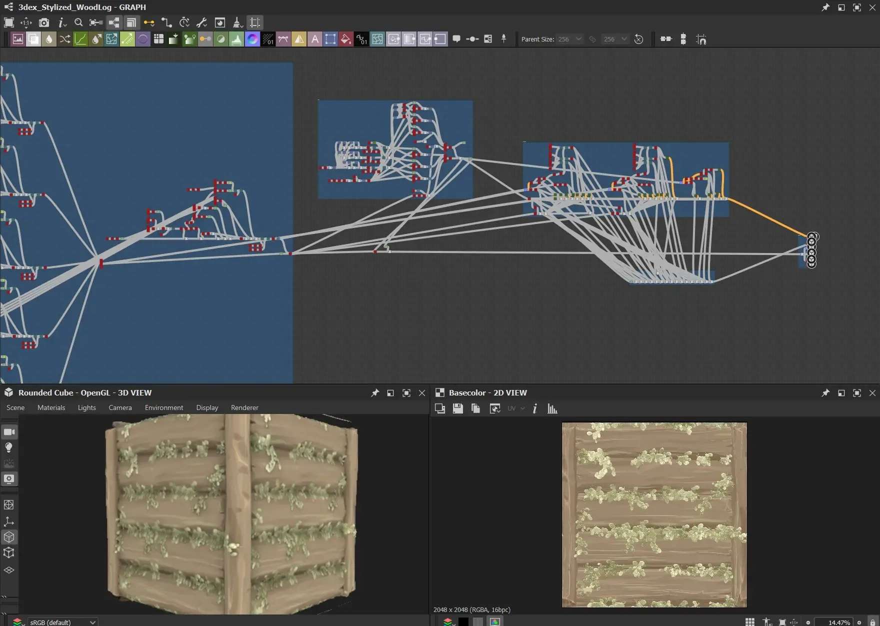 Stylized Wood Logs - Substance 3D Designer + Sbsar File