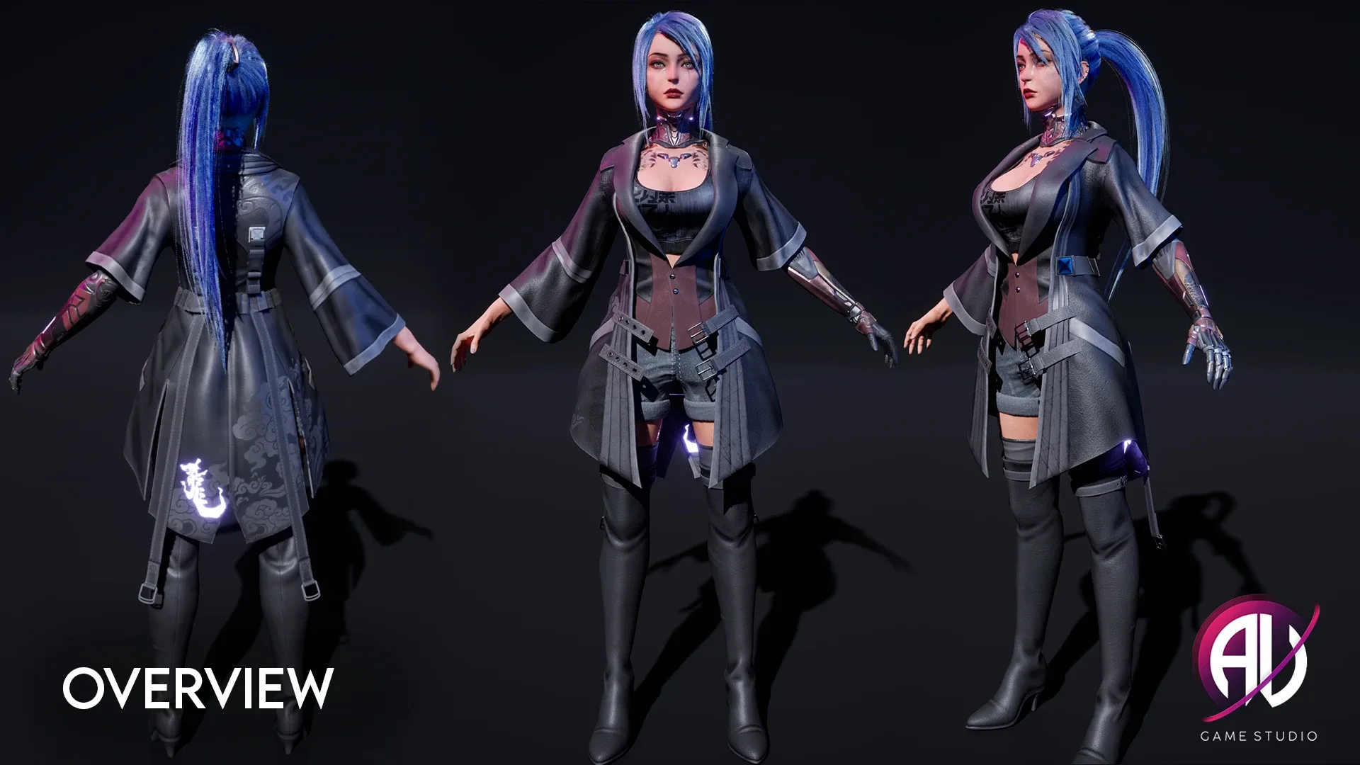 Cyberpunk Real-time Female - Evelynn V4