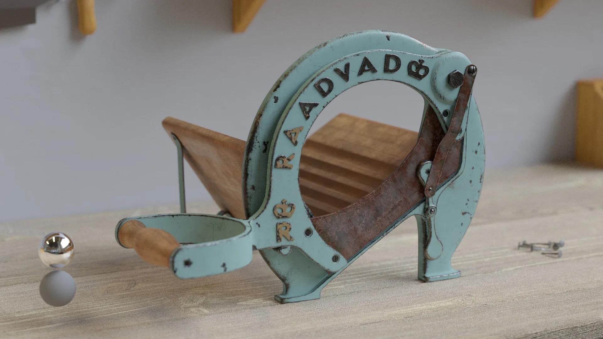 Kitchen Rusty Vintage Bread Slicer