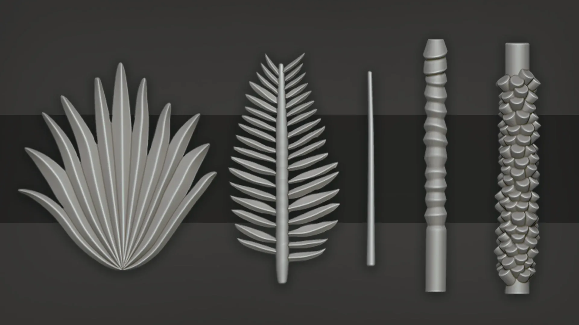 Stylized Tropical leaves with IMM brush