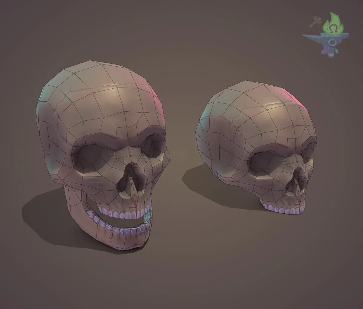 Low Poly Skull