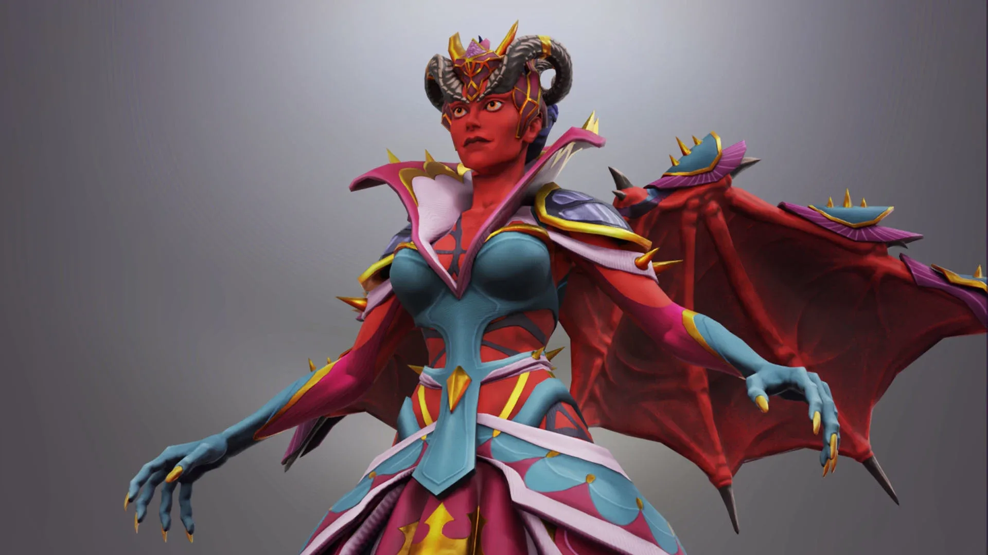 Animated Stylized Low Poly Game Ready Succubus Queen 3D Character