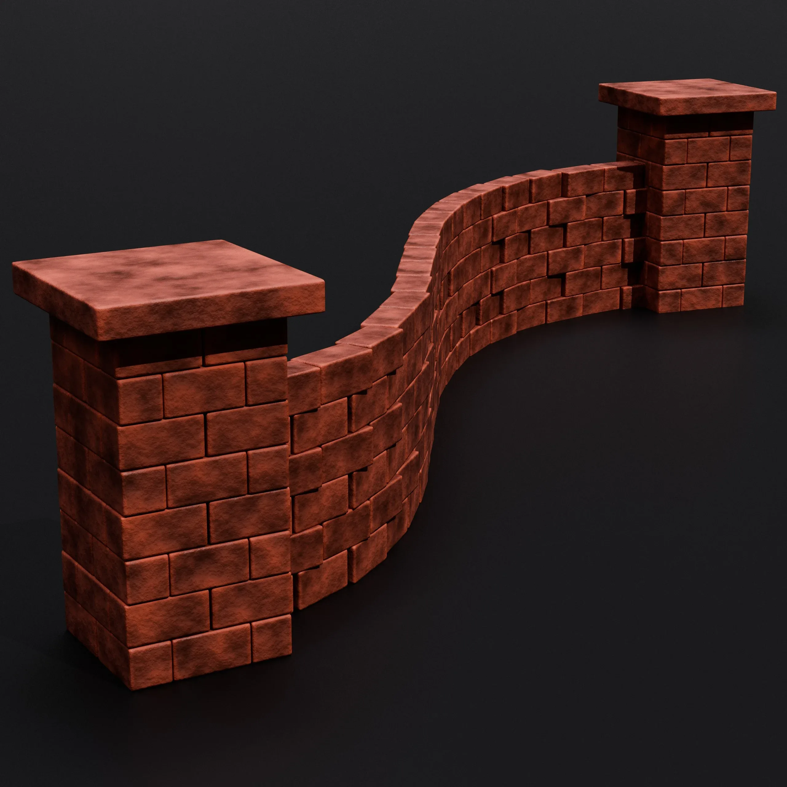 Customizable Brick Wall - Geometry Nodes (Blender)