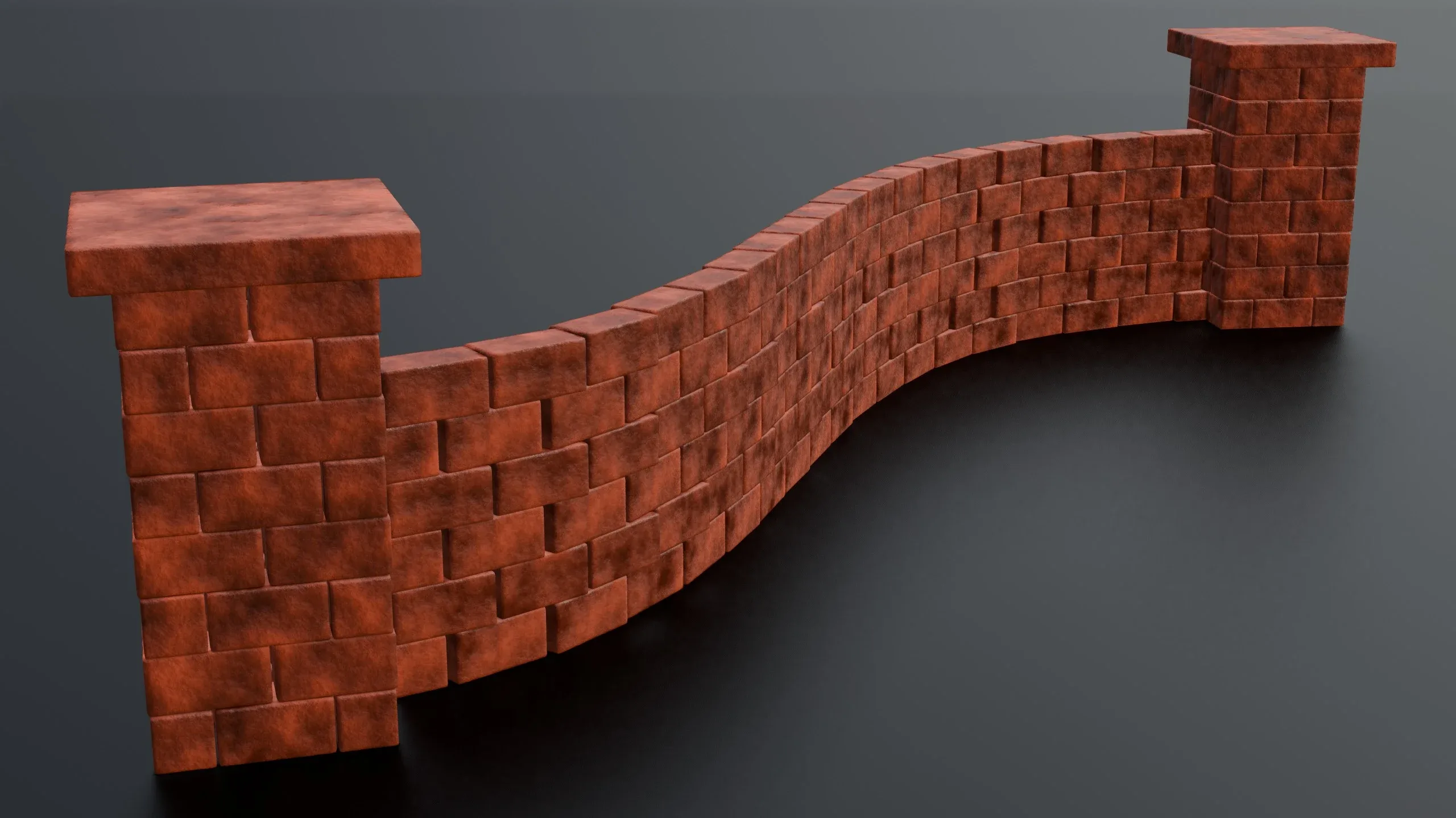 Customizable Brick Wall - Geometry Nodes (Blender)