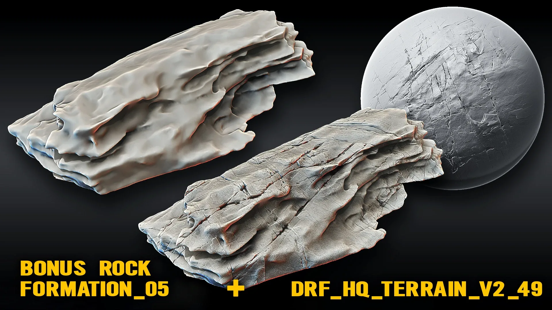 Blender Ultra HQ Terrain / Rock Seamless Sculpt brushes + Alphas Vol.2