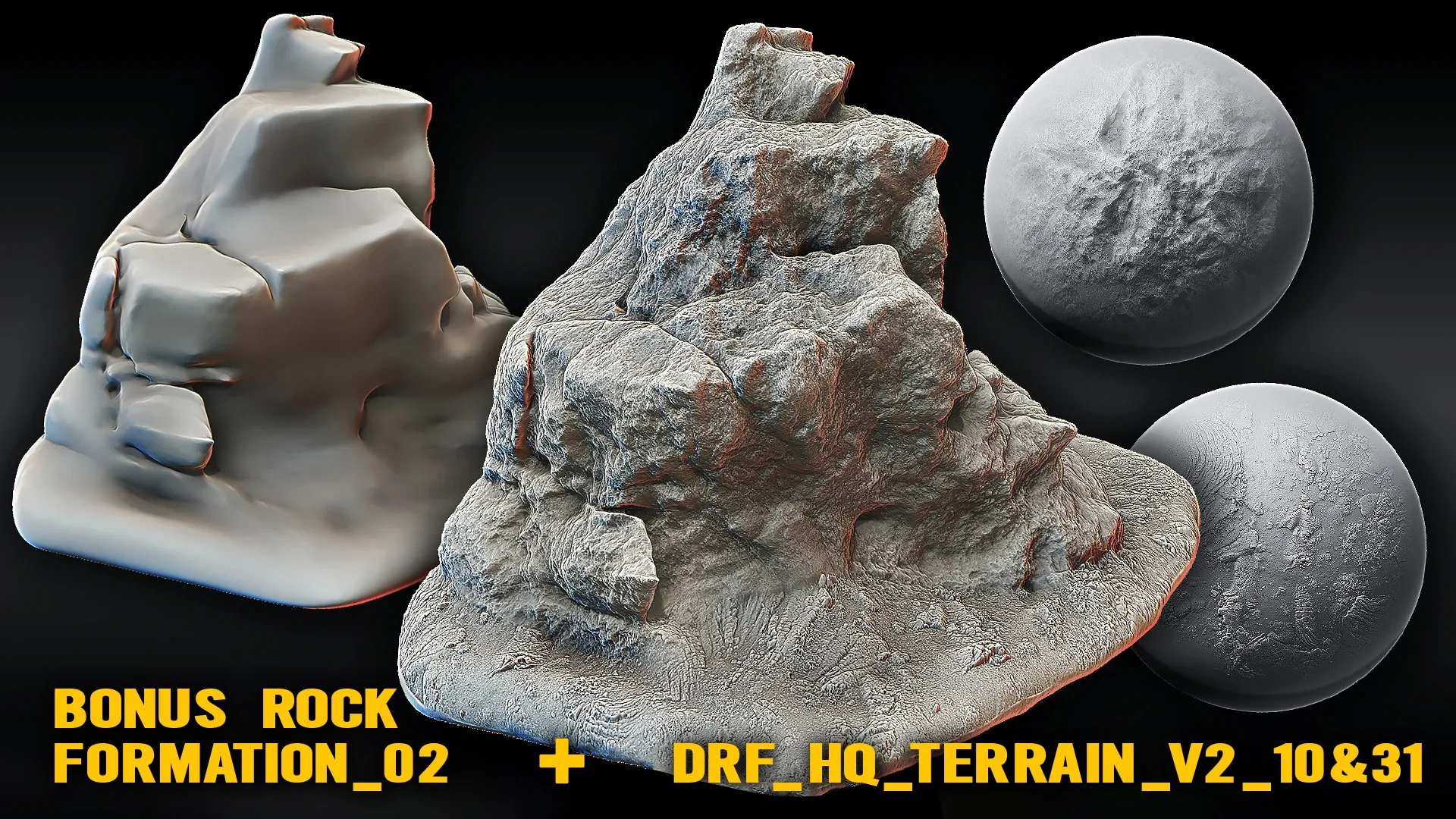 Blender Ultra HQ Terrain / Rock Seamless Sculpt brushes + Alphas Vol.2